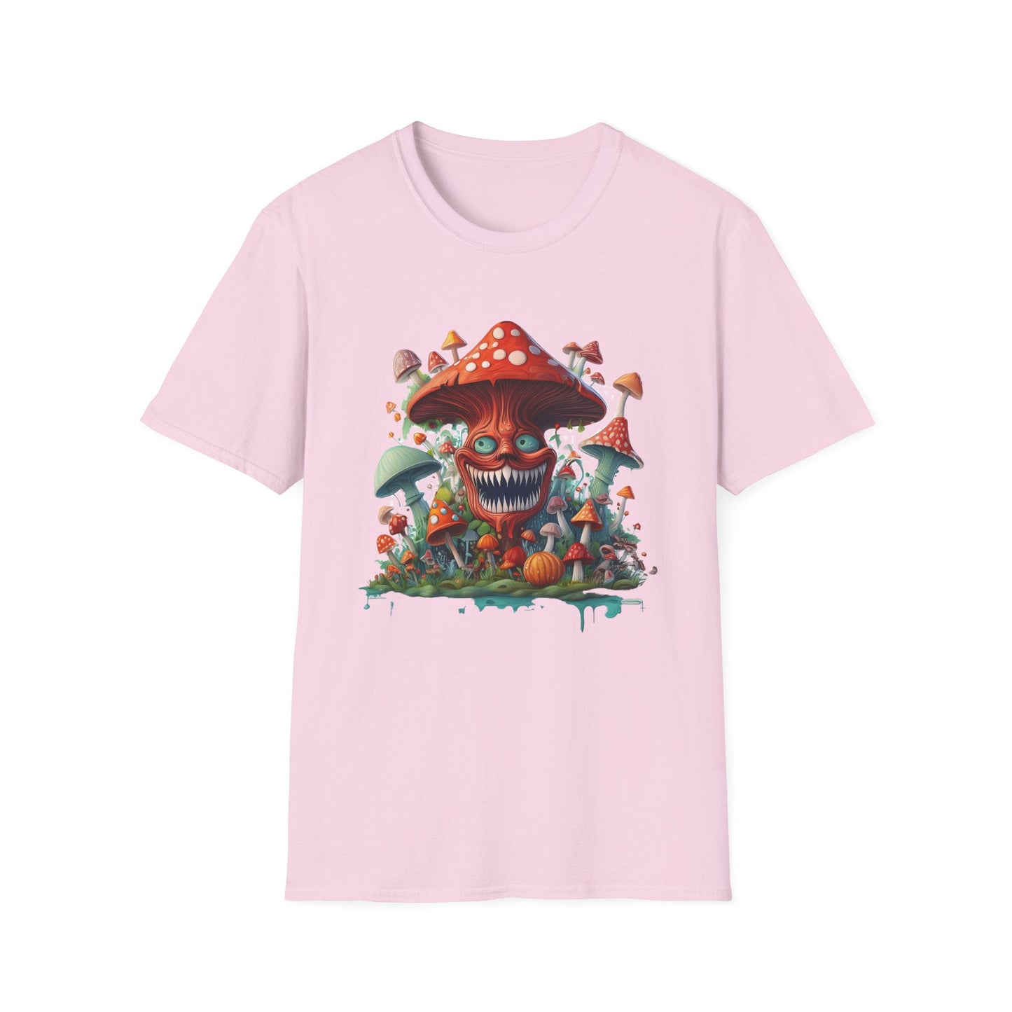 Unisex Mashroom Tee Shirt With Funny Mashroom Design Fungus Humor Softstyle Cotton