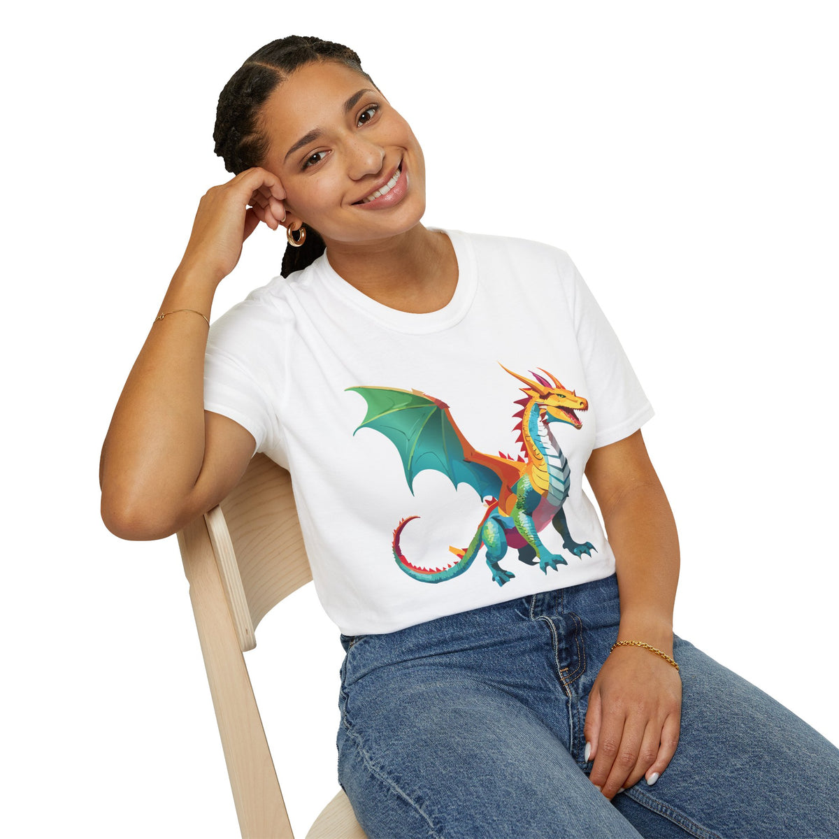 Dragon Graphic Tee Gildan Unisex 100 Cotton Tee Shirt with Animals m17