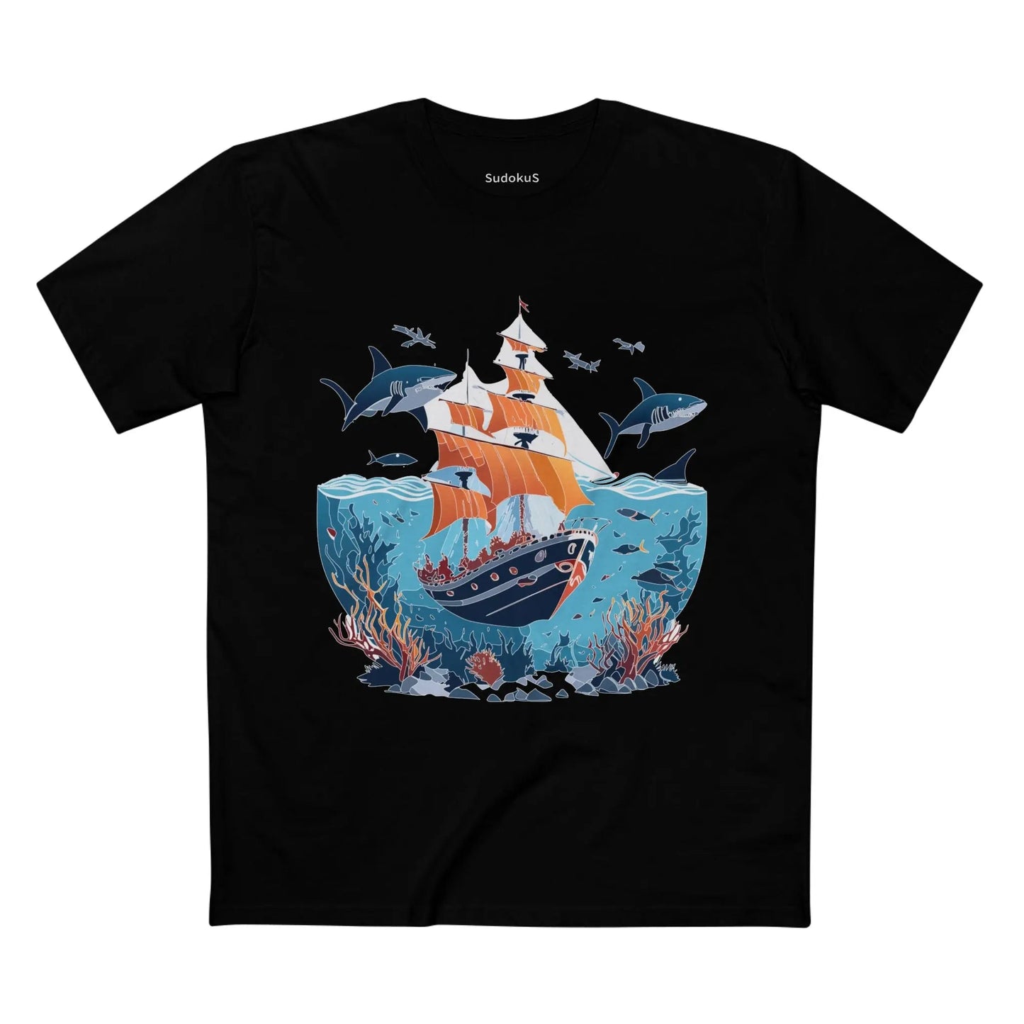 Ocean Coast Graphic Unisex 100 Cotton Staple Tee 22