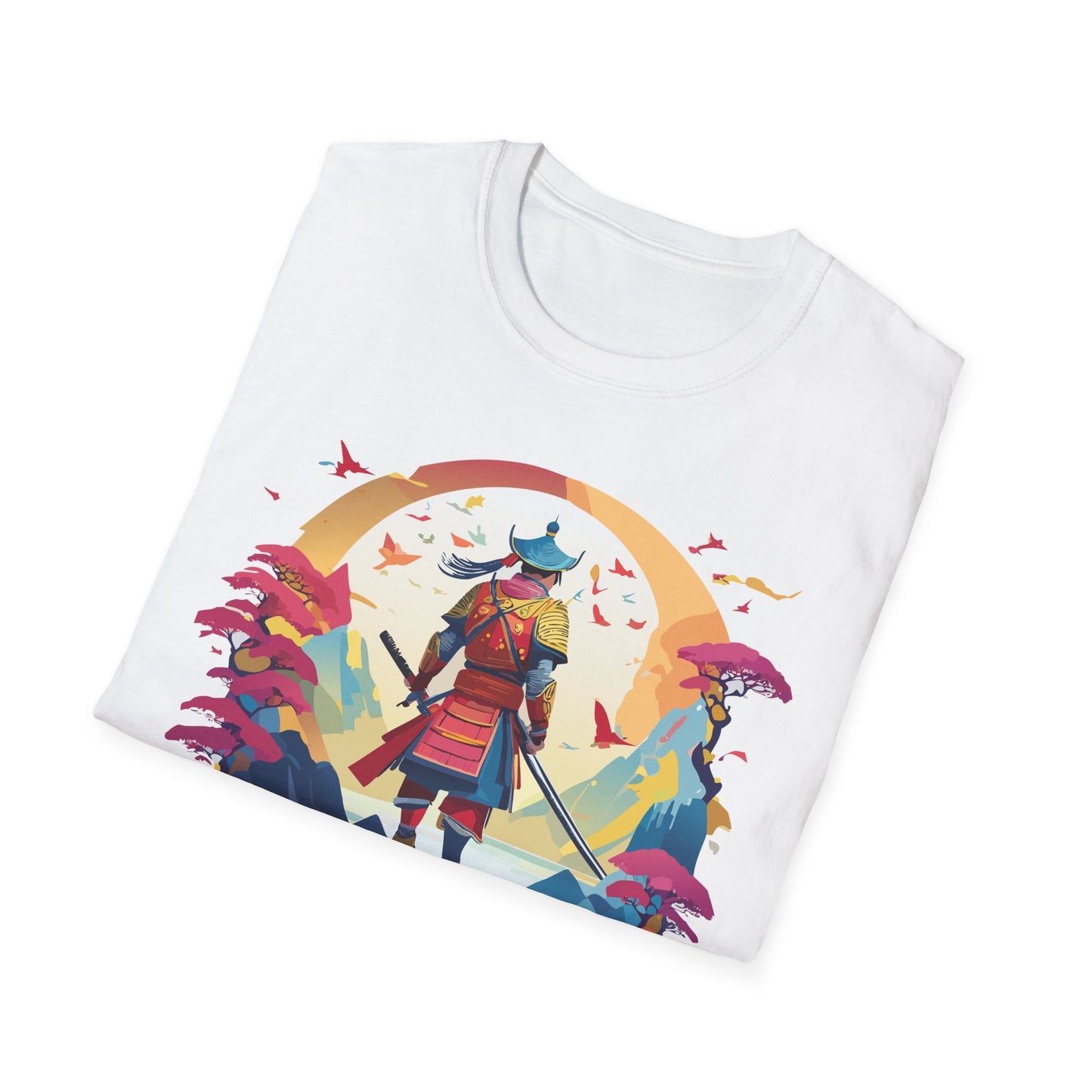 Samurai Shirt Unisex Tee Made With 100 Percent Ring Spun Cotton Soft Durable Comfort Gildan 64000