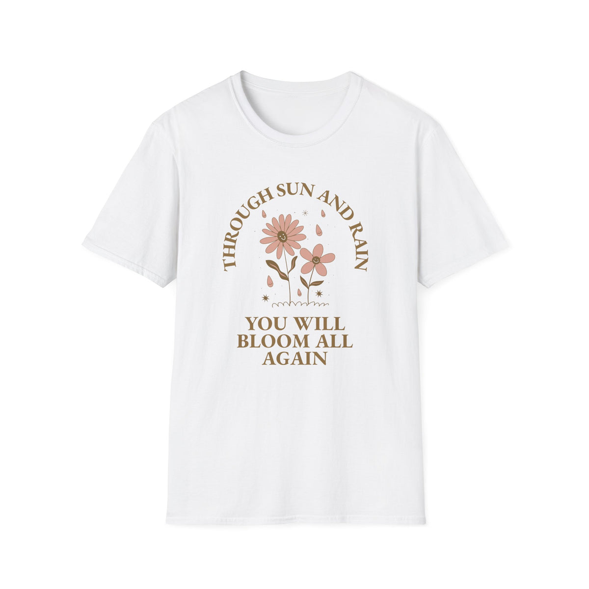 Positive Slogan Positive Words Tee with Good Quotes Graphic Tee Gildan Unisex 100 Cotton Tee Shirt p100