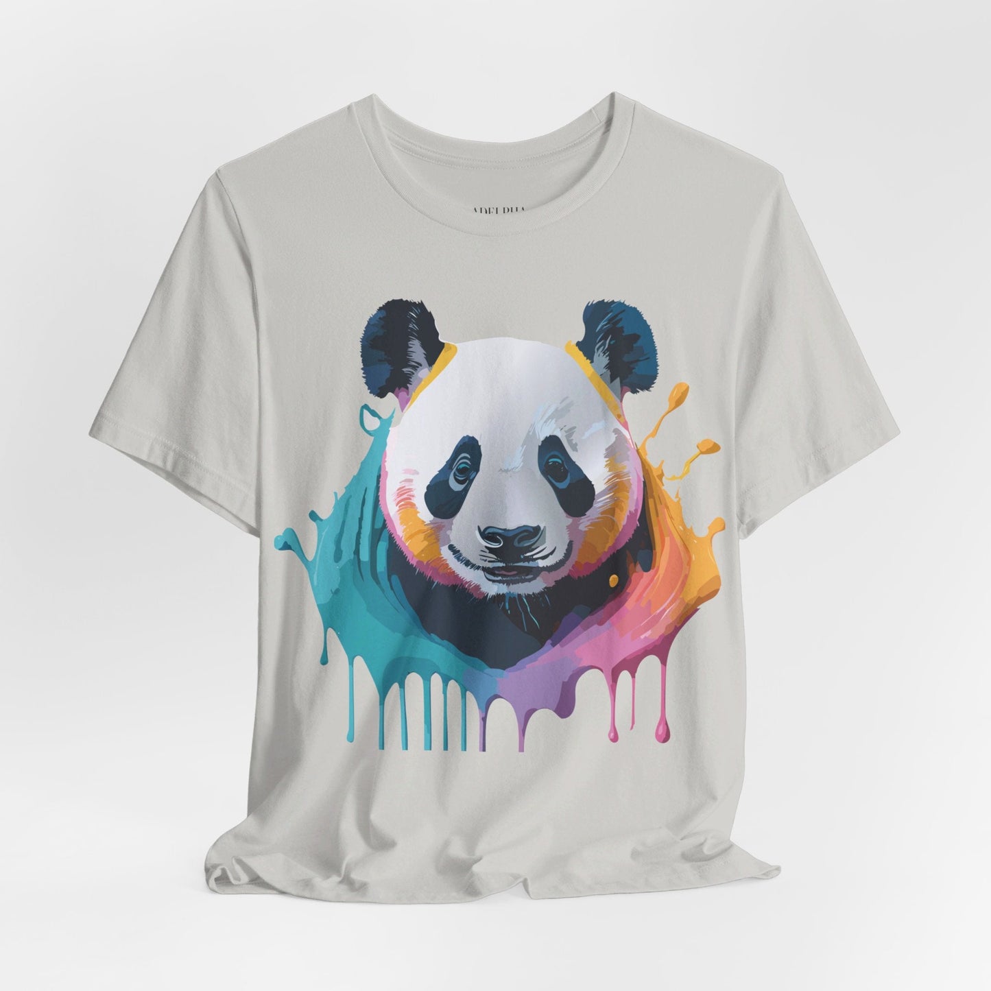 Panda Shirt Unisex Graphic Tee Vintage Inspired Art by Adelpha Premium Jersey Short Sleeve