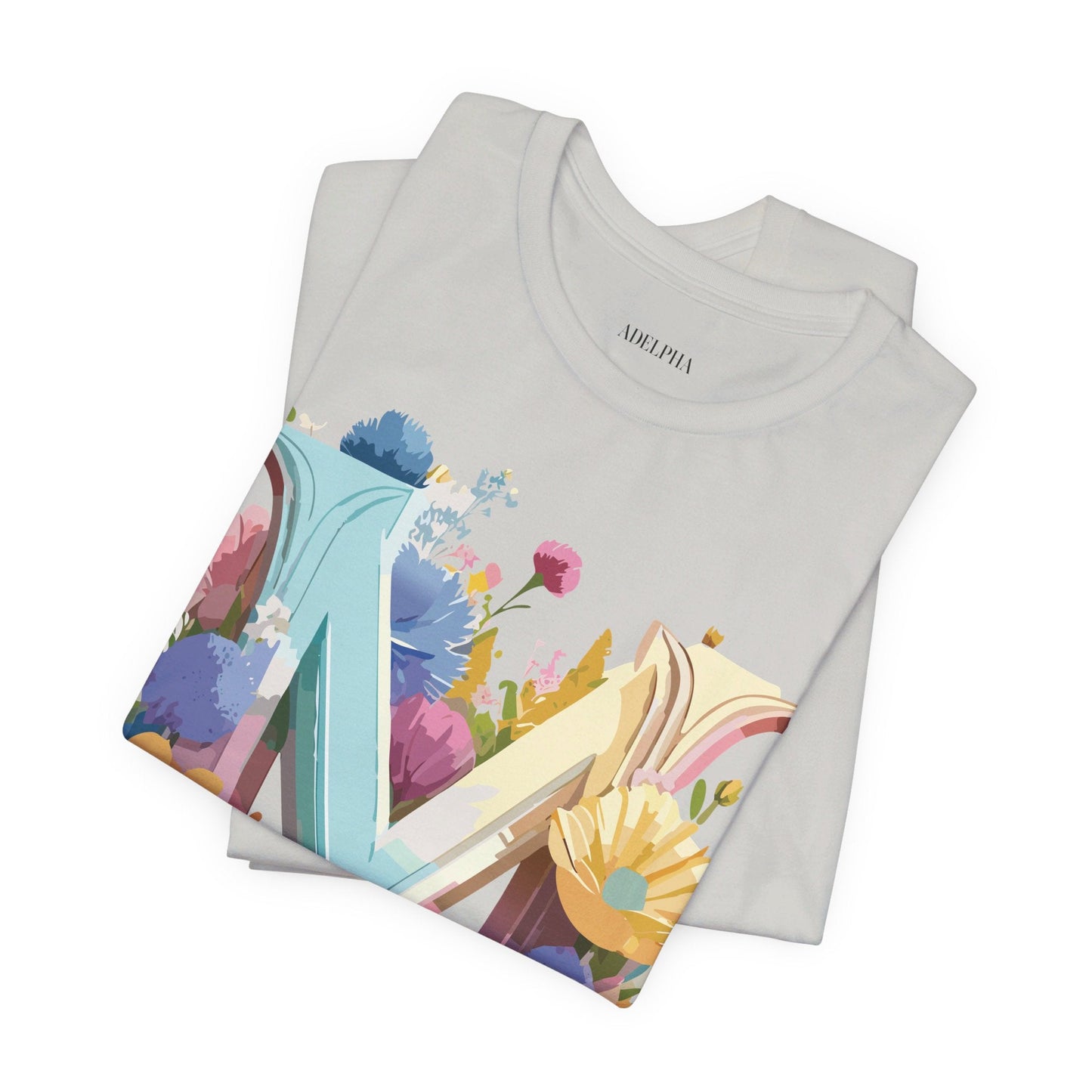 Letter M Shirt Unisex Graphic Tee Adelpha Vintage Inspired Art Design Short Sleeve