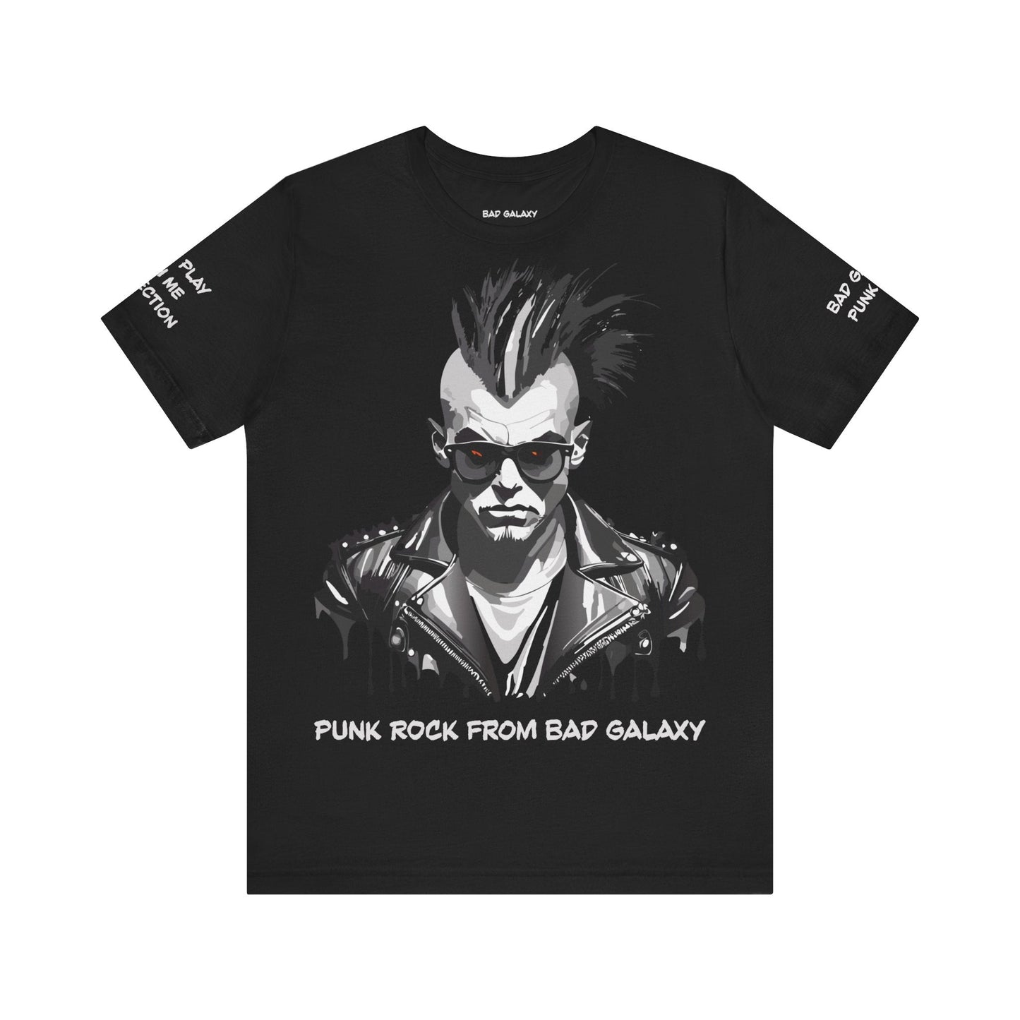 Punk Rock Tee Shirt From Bad Galaxy Made To Order 100 Percent Cotton Eco Friendly Inks