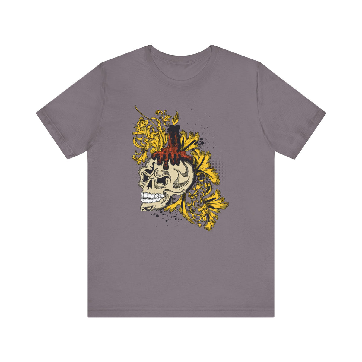 Rock Skull Graphic Design Tee, Skull Shirt, Vintage Tees, Art Design T-Shirt, Vintage Graphic Tee, Art Shirts with Skulls 3
