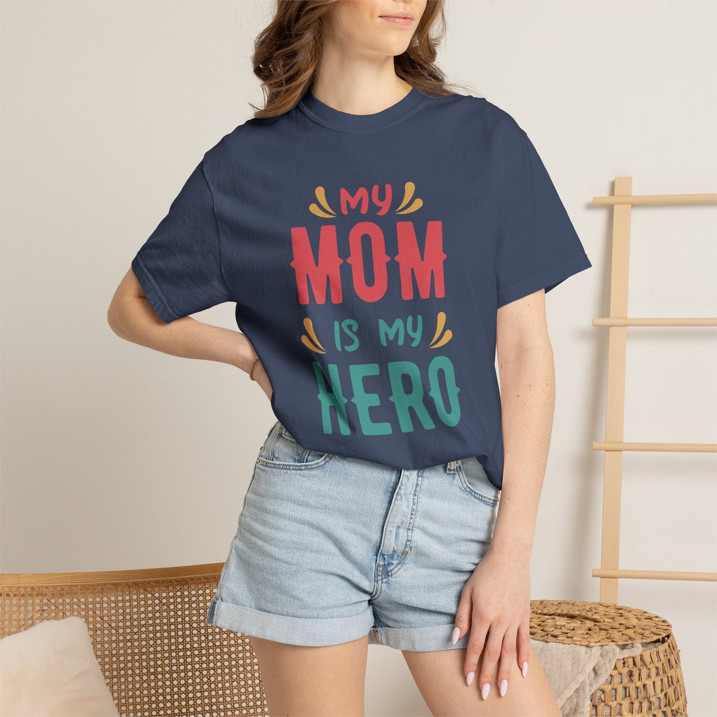 Mom T-shirt Mother's Day Mama Tee Unisex Comfort Colors Garment-Dyed Cotton h11