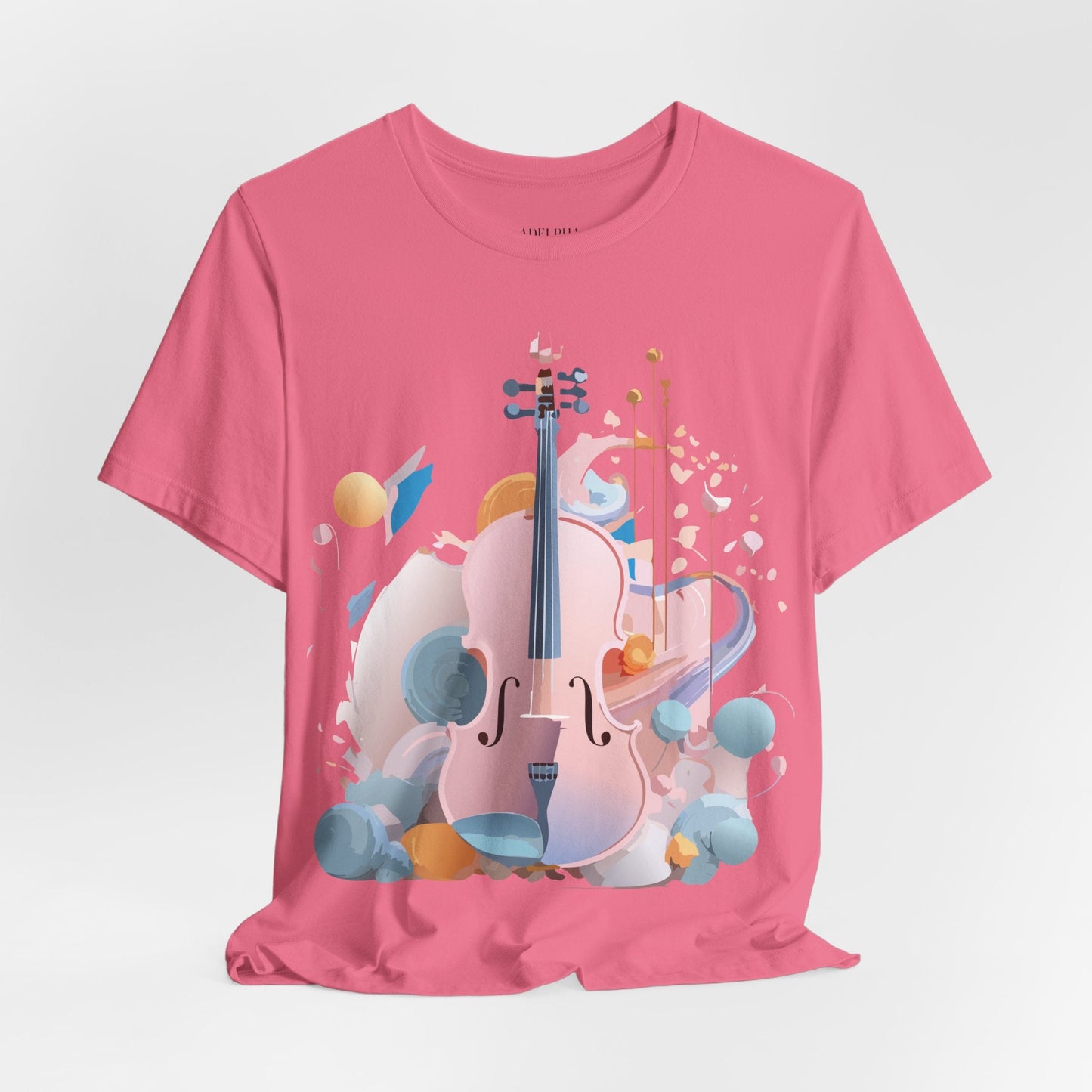 Music Graphic Unisex 100 Cotton Vintage Art with Musical Elements Tee 16
