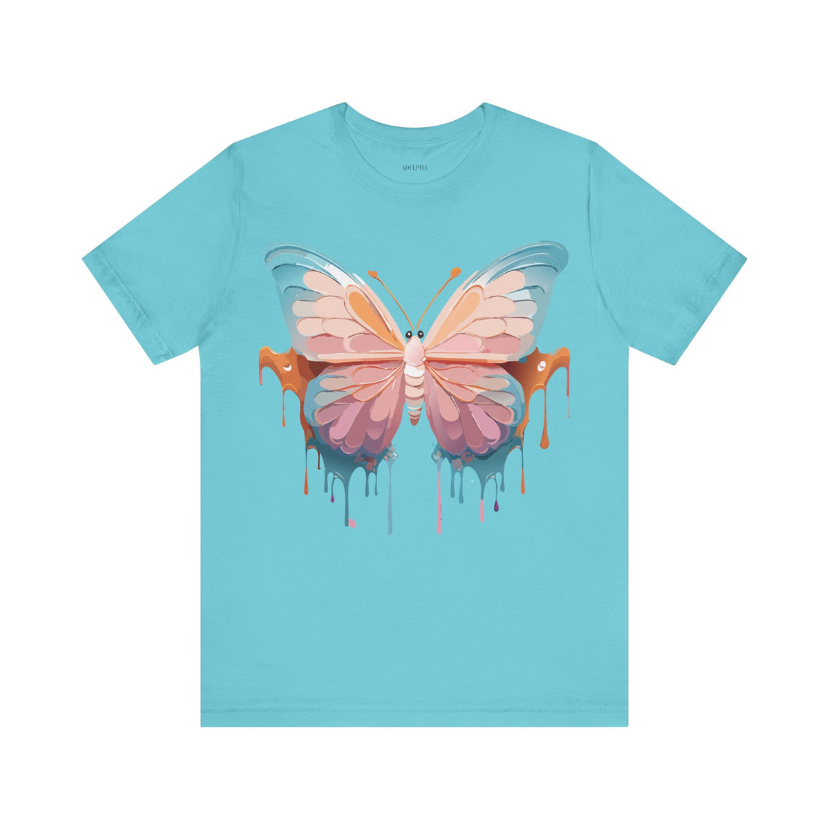 Butterfly Graphic Unisex Cotton Bella+Canvas Tee with Art Design n09