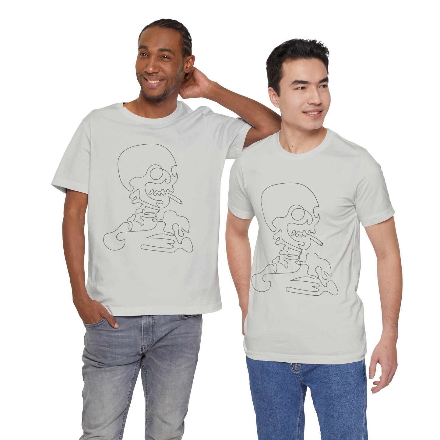 Unisex Cotton Tee Shirt with Skull