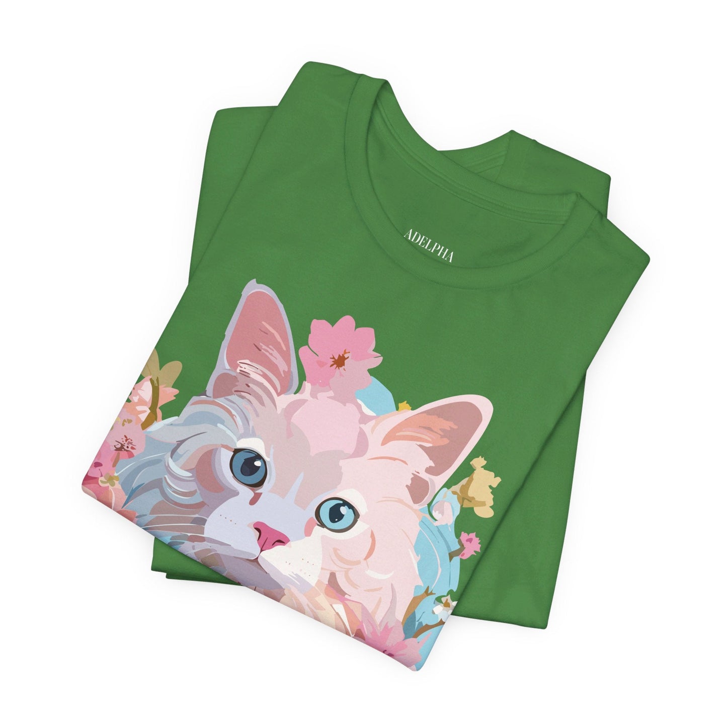 Cat Graphic Tee Unisex Shirt With Cat Art By Adelpha Vintage Inspired