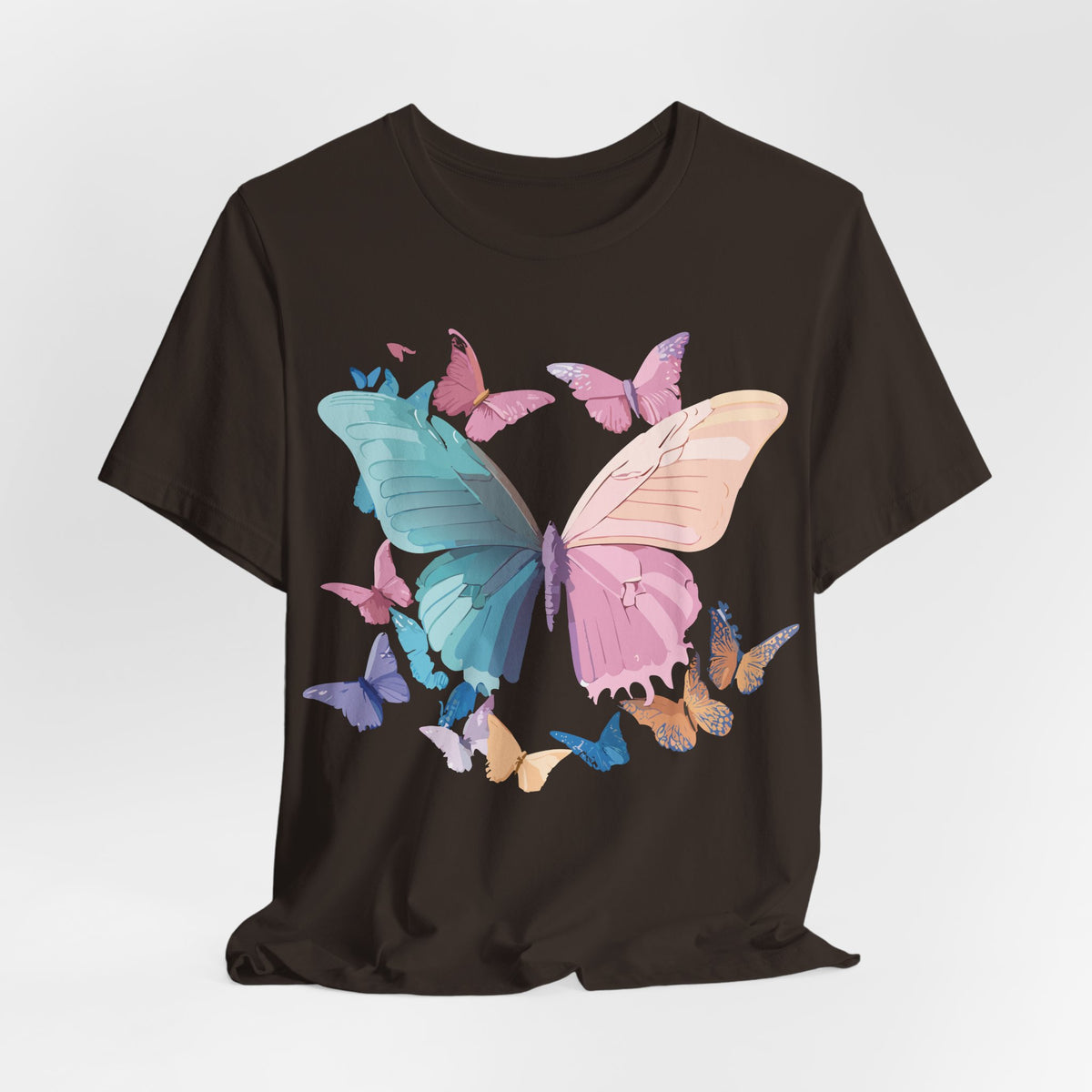 Butterfly Graphic Unisex Cotton Bella+Canvas Tee with Art Design n66