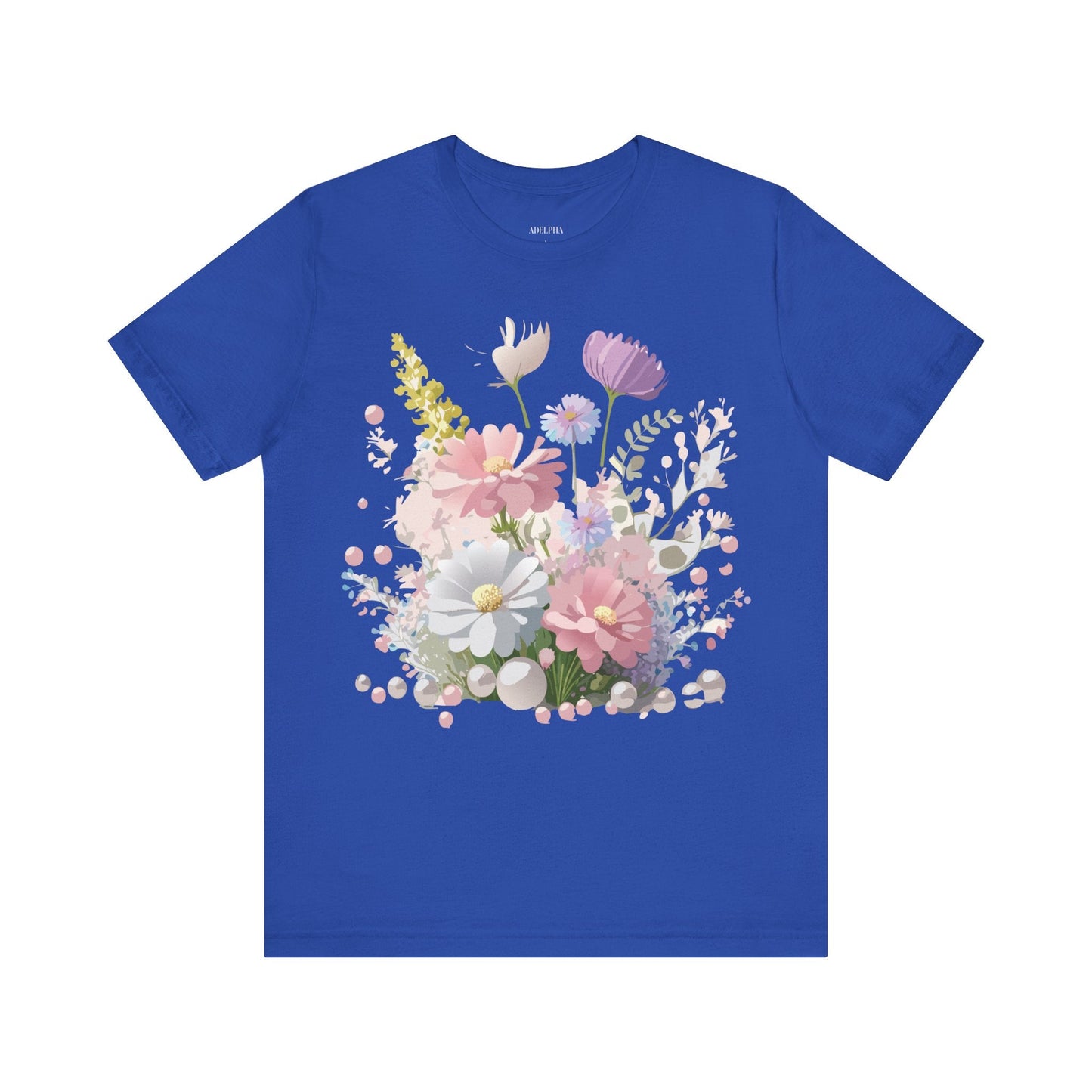 Adelpha Floral Graphic T Shirt Unisex Jersey Short Sleeve Art Design Vintage Inspired Premium
