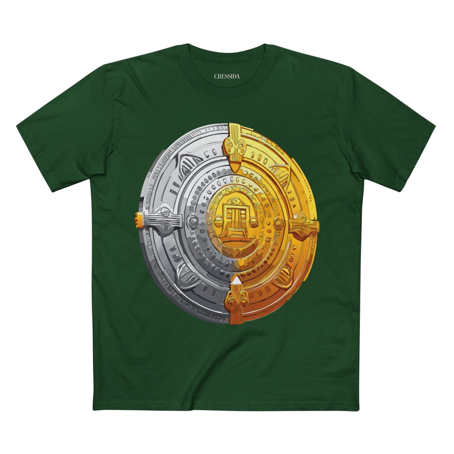 Antique Gold Coin Graphic Design T-Shirt Unisex 100 Cotton With Golden Print Artwork Tee 15