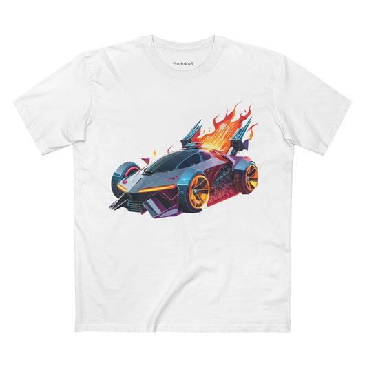 Car Graphic Unisex 100 Cotton Staple Tee 2