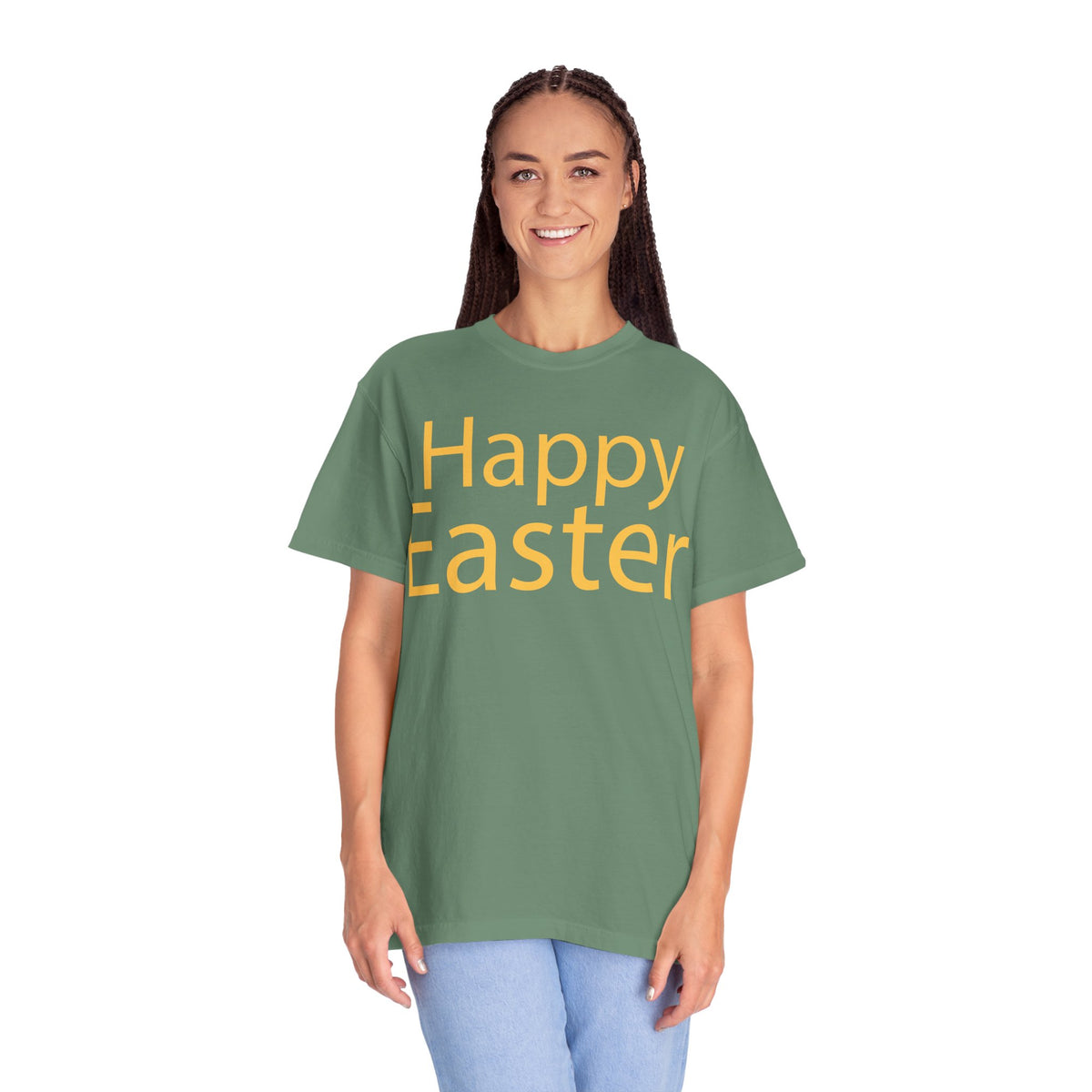 Happy Easter T-Shirt, Tee Shirt with Easter Signature, T Shirt with Easter Prints, Tee Shirt with Easter Design