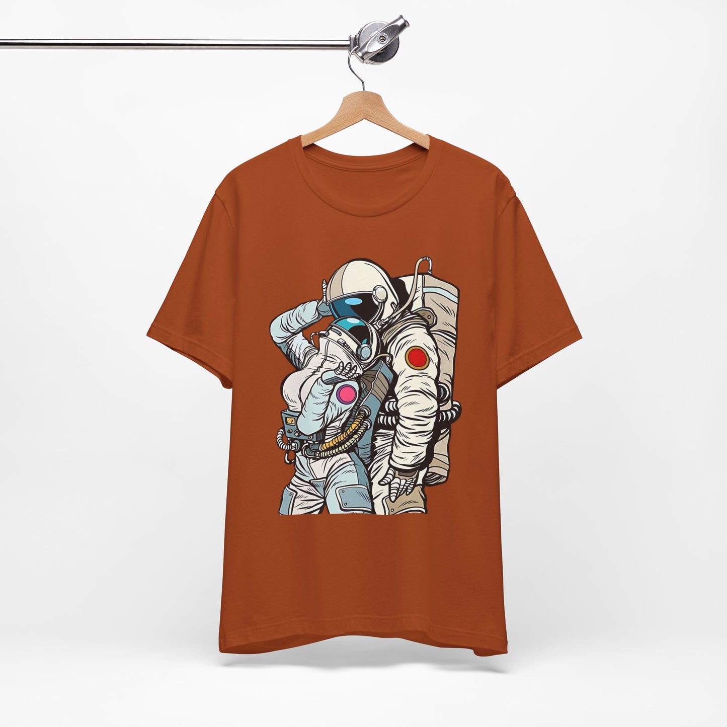 Unisex Astronaut T-shirt, Space Lovers Tee, Cosmic Top, Astronaut Graphic Tee, Cosmos Graphic T-Shirt, Love Shirt Art T-Shirt