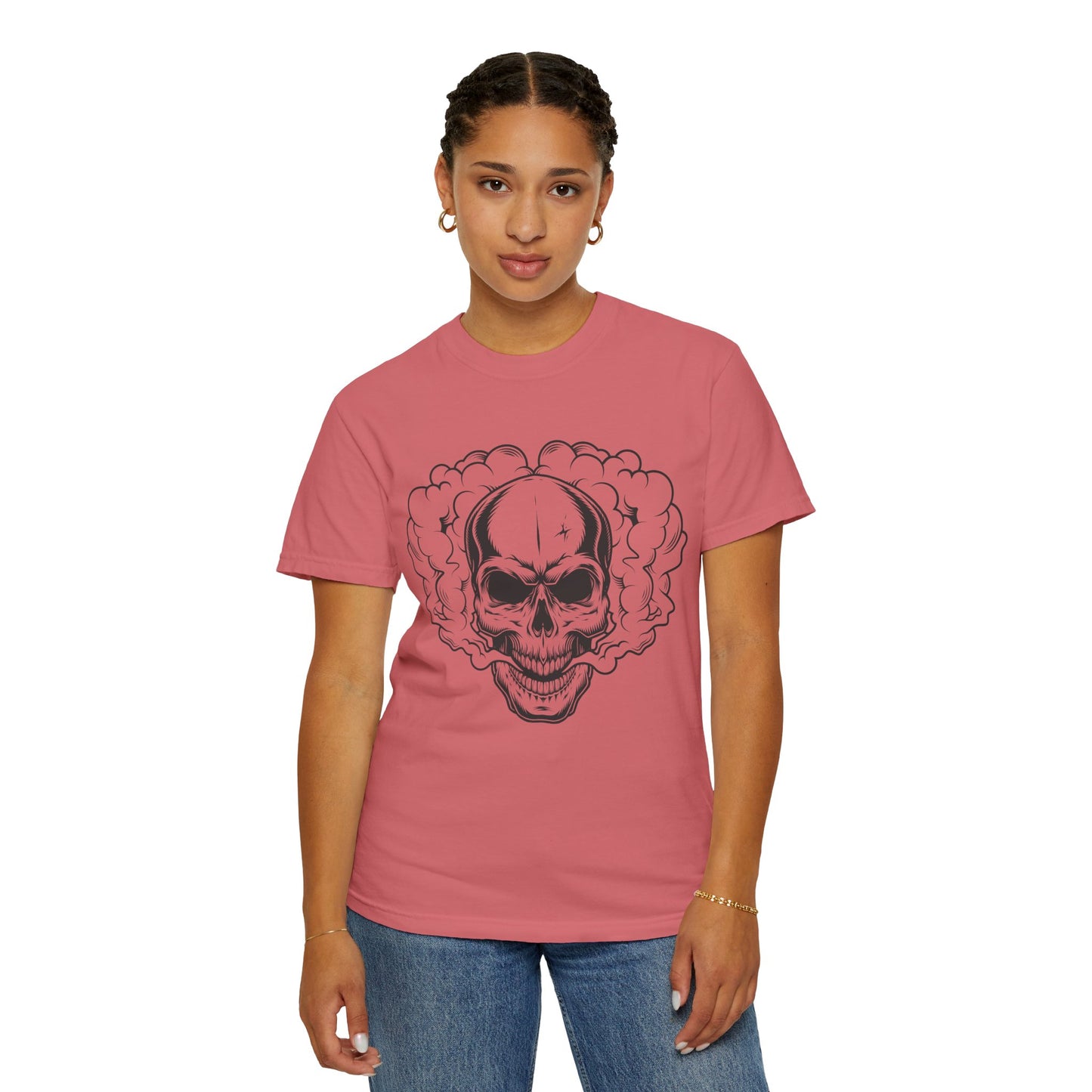 Unisex-T-Shirt aus Baumwolle mit Totenkopf 