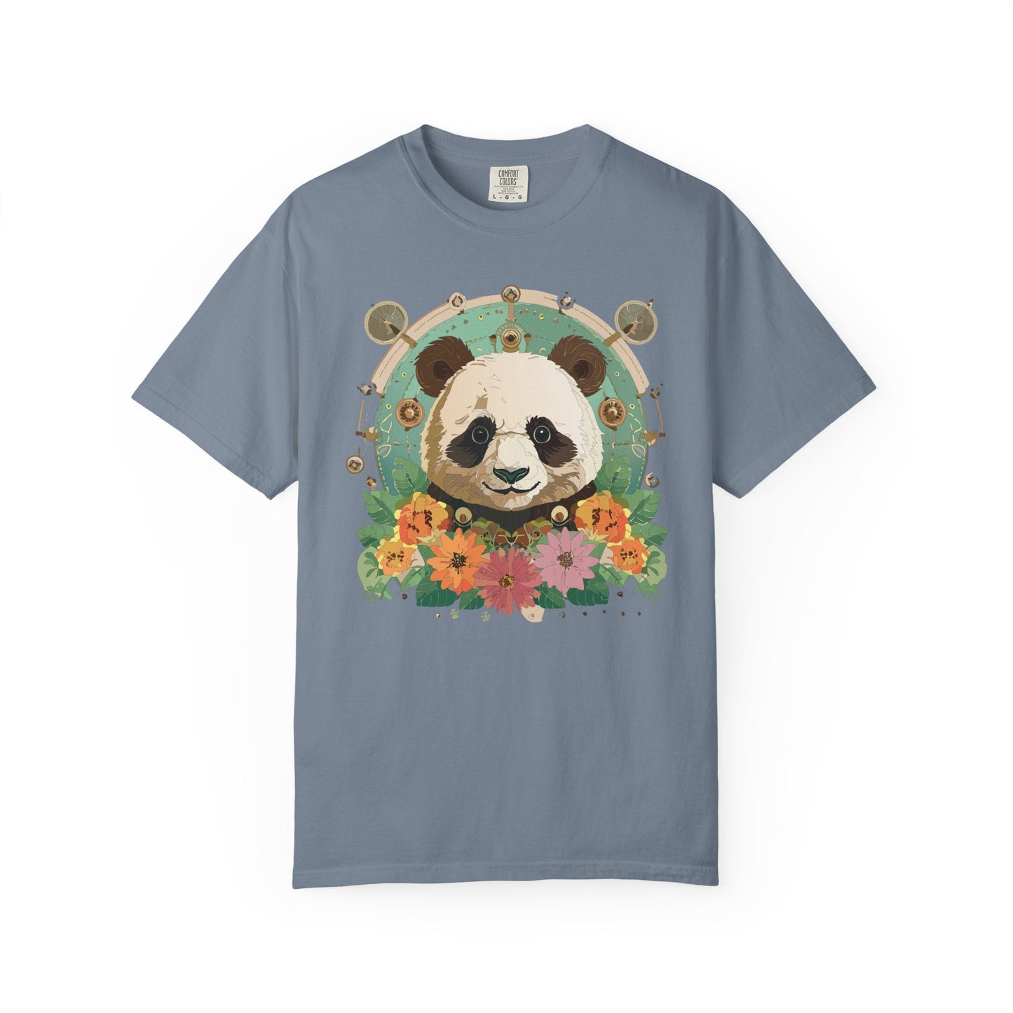Panda Portrait Graphic T-Shirt Unisex Cotton Floral Animal Art Tee p3