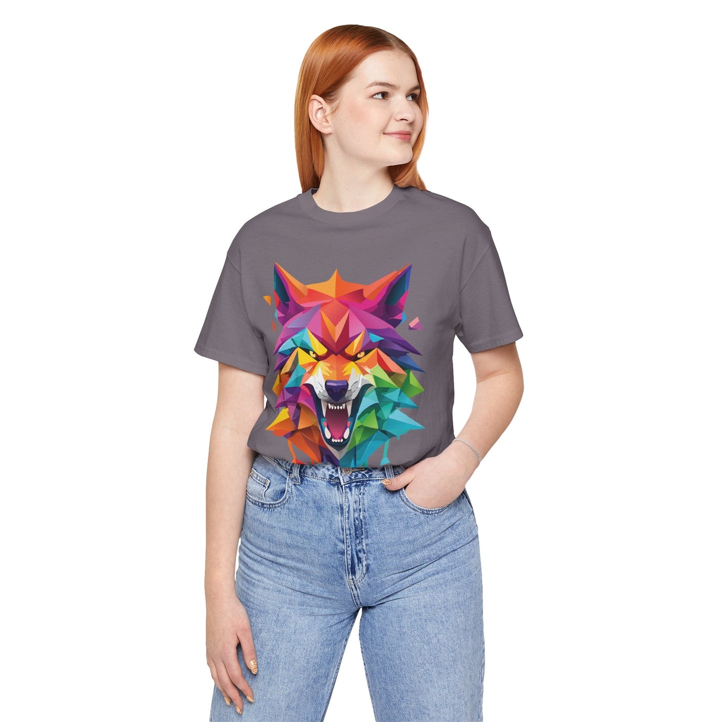 Unisex Animal Shirt With Art Design And Wild Animals Print Tee Short Sleeve Premium