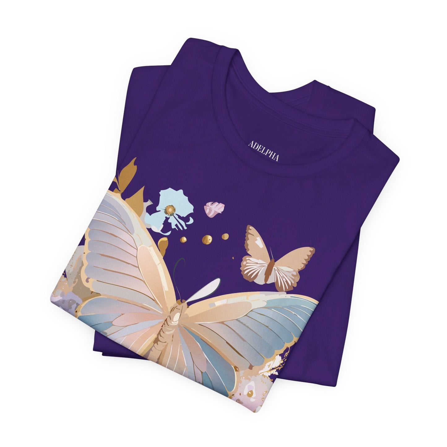 Butterfly Graphic T Shirt Unisex Vintage Artwork Tee By Adelpha
