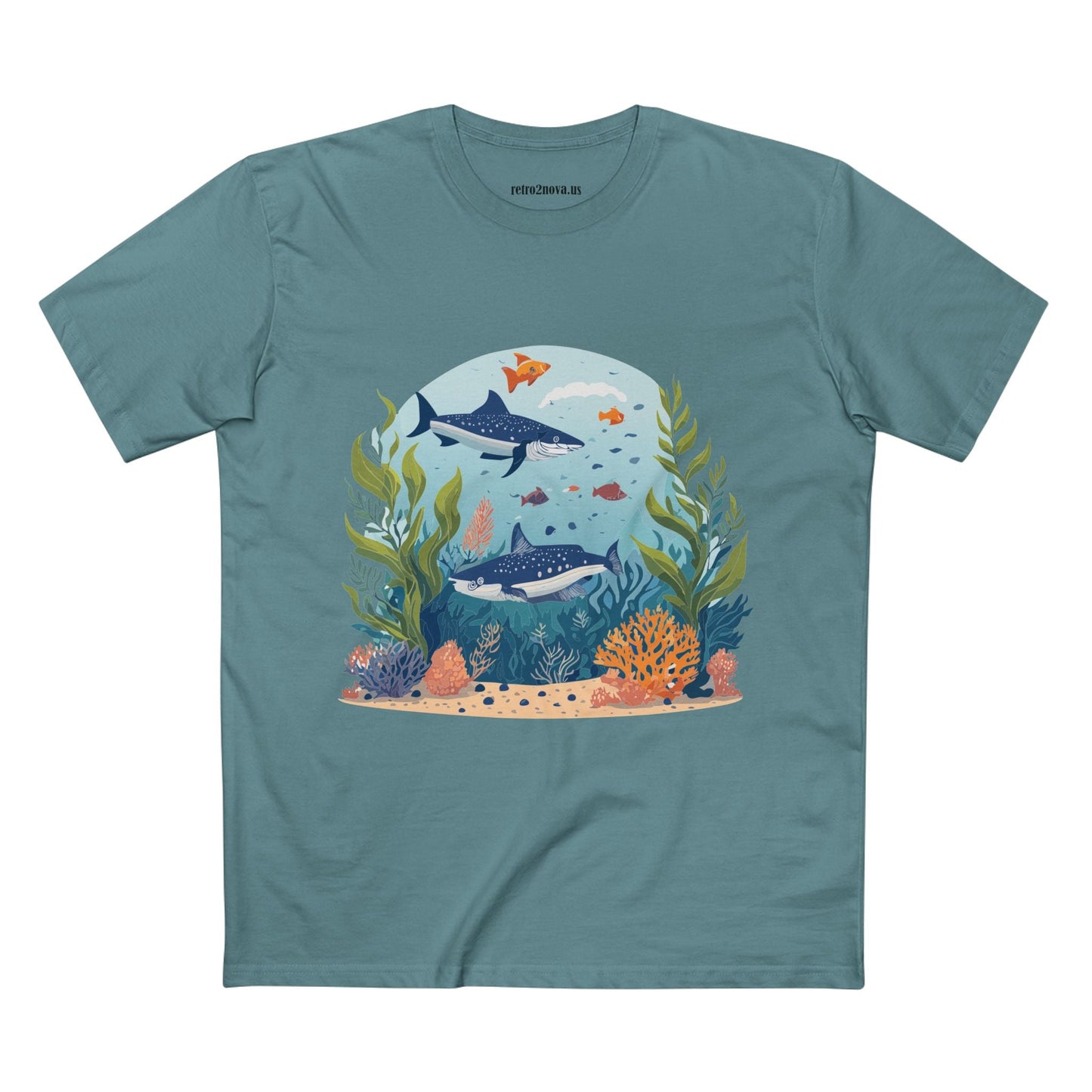 Ocean Shirt Ocean Pacific Inspired Tee OP 5 Unisex Premium Cotton Art Tee Retro2Nova Art Design