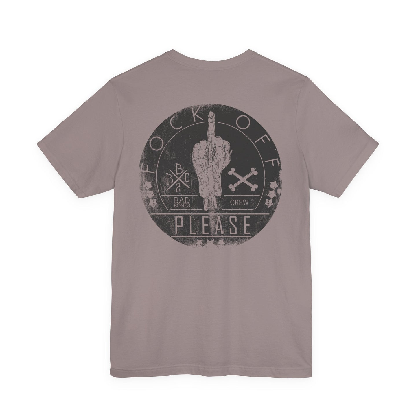 Middle Finger Skull Graphic Design Unisex Cotton T-Shirt A-11