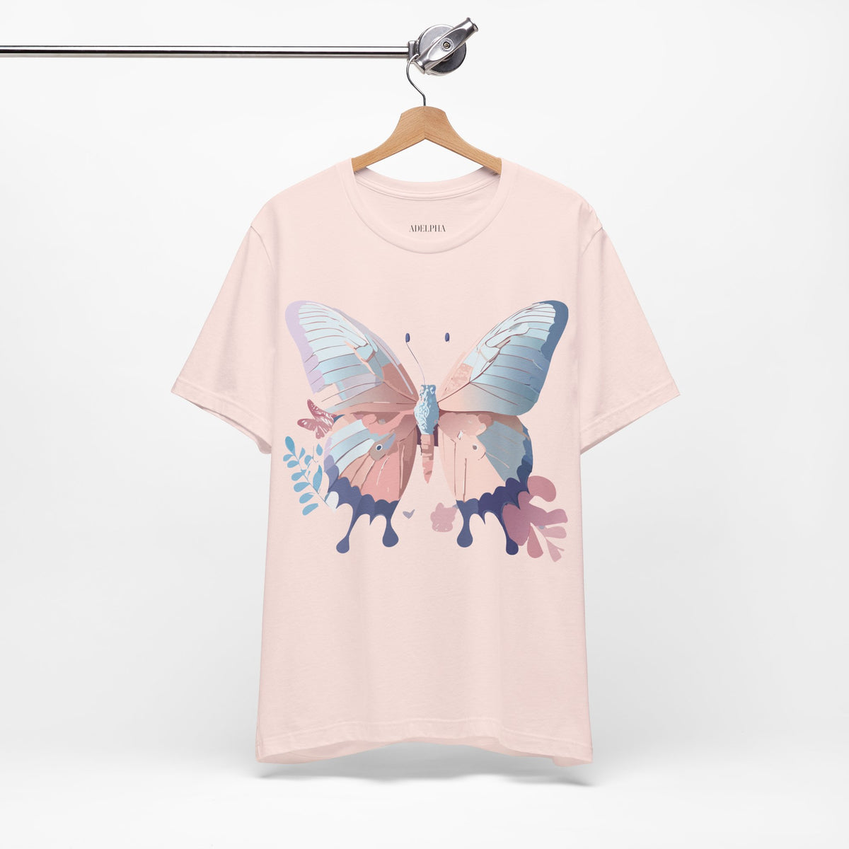 Butterfly Graphic Unisex Cotton Bella+Canvas Tee with Art Design n107