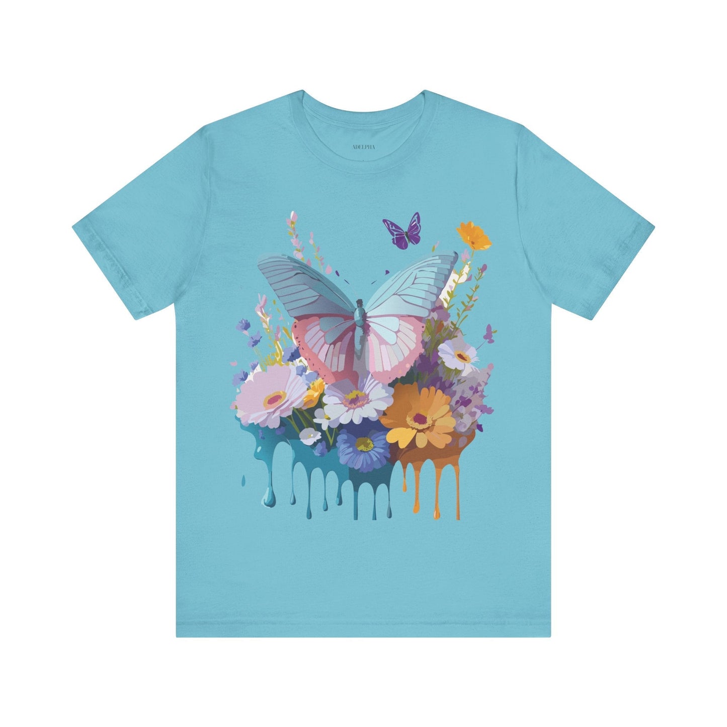 Butterfly Graphic Tee Unisex Short Sleeve Jersey Vintage Artwork Adelpha