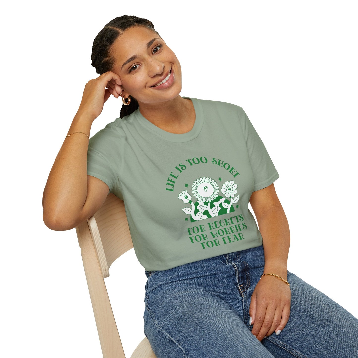 Positive Slogan T Shirts With Positive Words Tee Shirt Good Quotes Unisex Gildan Softstyle 64000 100 Percent Cotton