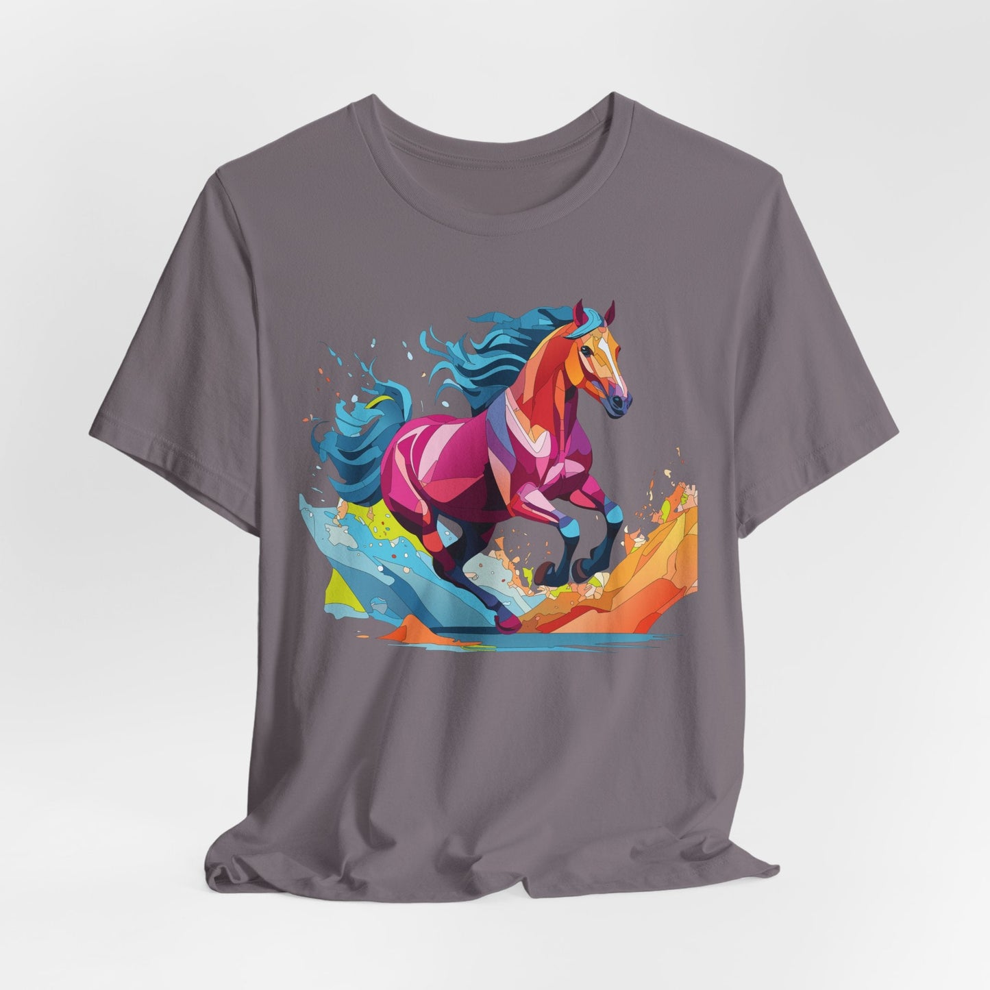 Unisex Animal Tee Shirt With Wild Animals Art Design Short Sleeve Casual Wear Everyday