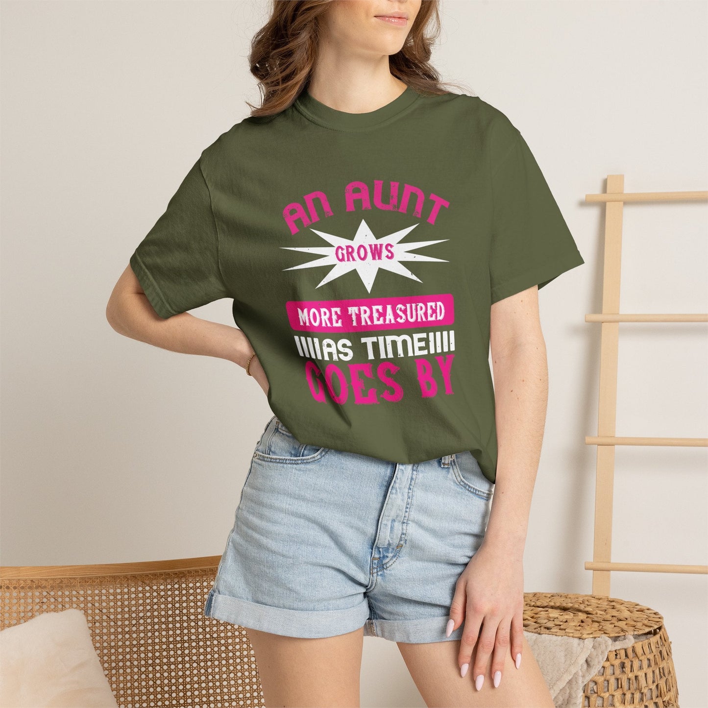An Aunt T-shirt Mother Day Mama Tee Unisex Comfort Colors Garment-Dyed Cotton h62