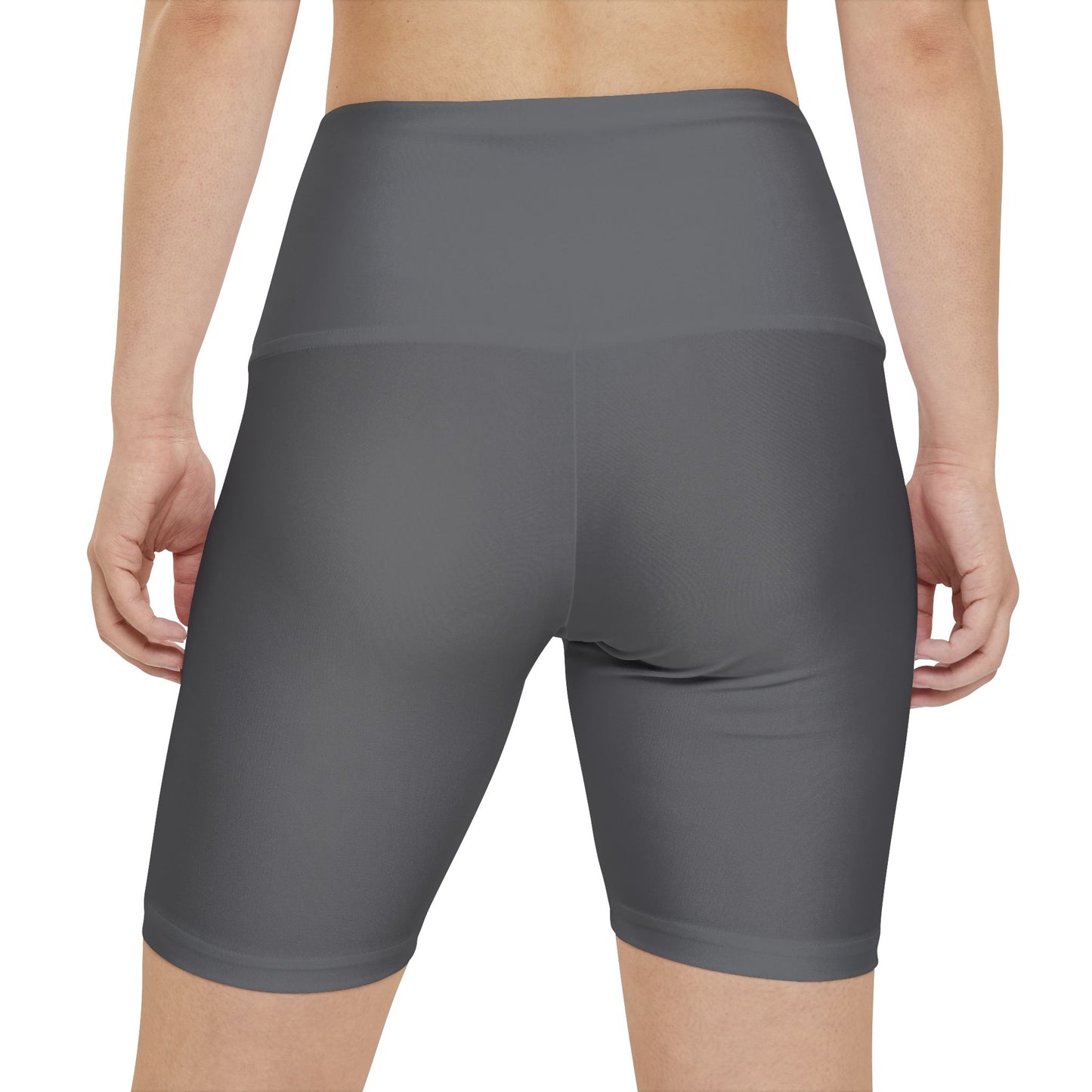 Dim Grey Women's Workout Shorts — High-Waist Biker Shorts for Gym, Yoga & Everyday Activewear