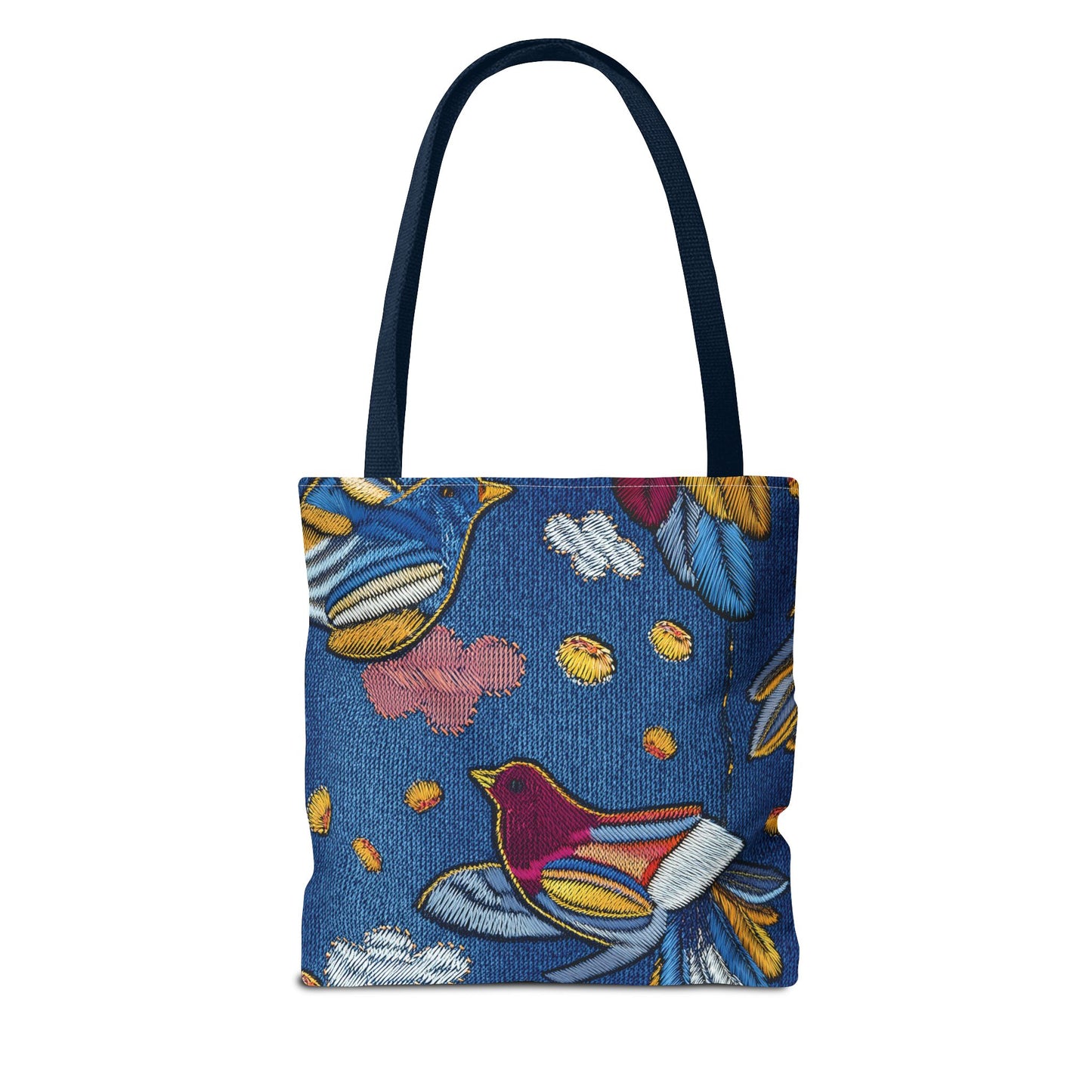 Denim Fabric Imitation Print Unisex Canvas Bag Poly Spun 3 Sizes Tote Bag 194-7