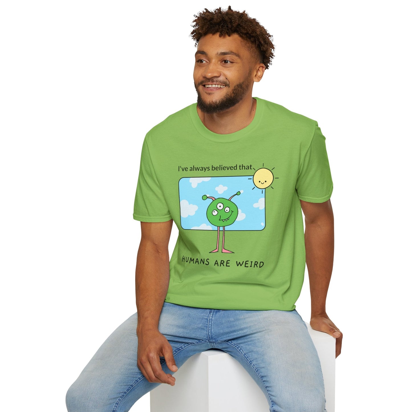 Alien Cartoon Humans Are Weird TShirt