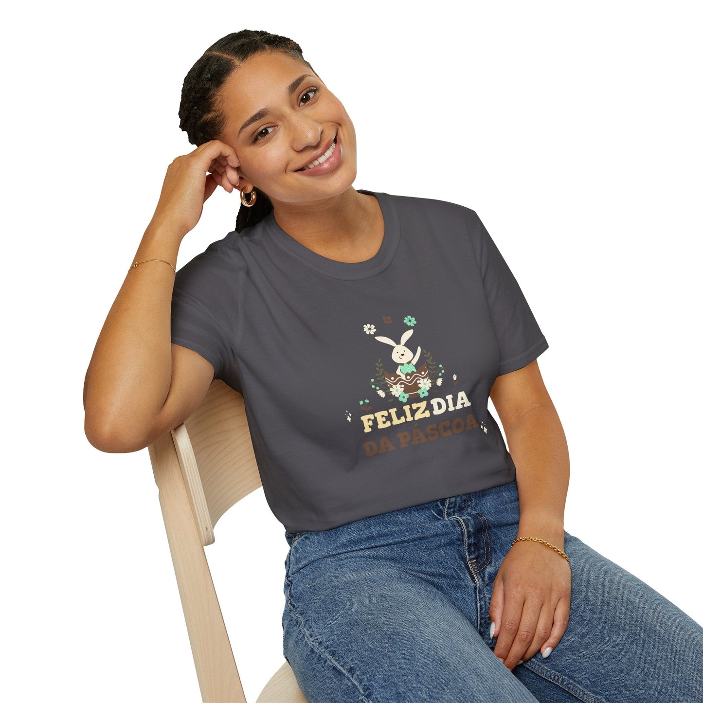 Easter Day T Shirt Unisex Softstyle Tee With Easter Design Print Gildan 64000 Comfort Fit