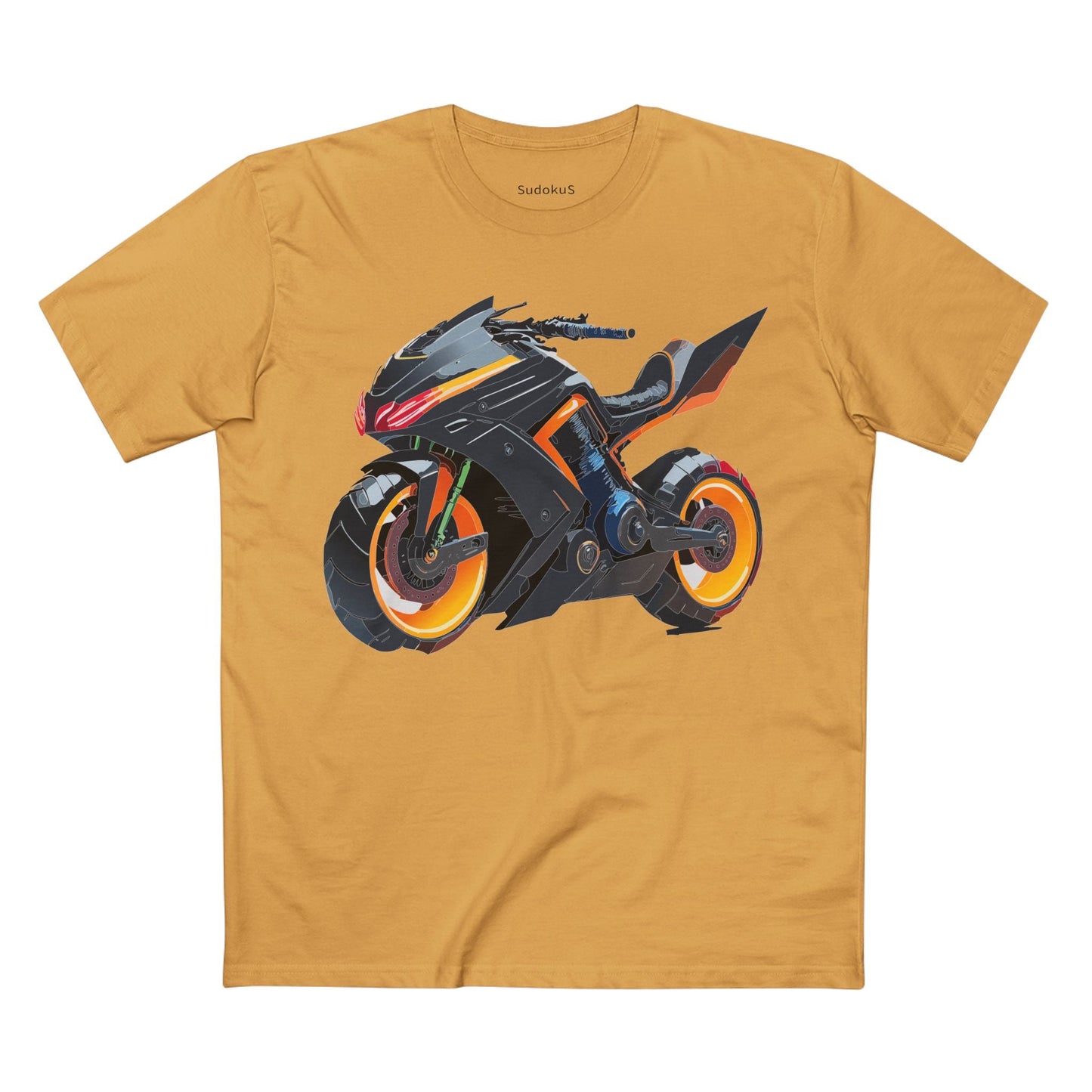 Moto Bike Graphic Unisex 100 Cotton Staple Tee 10