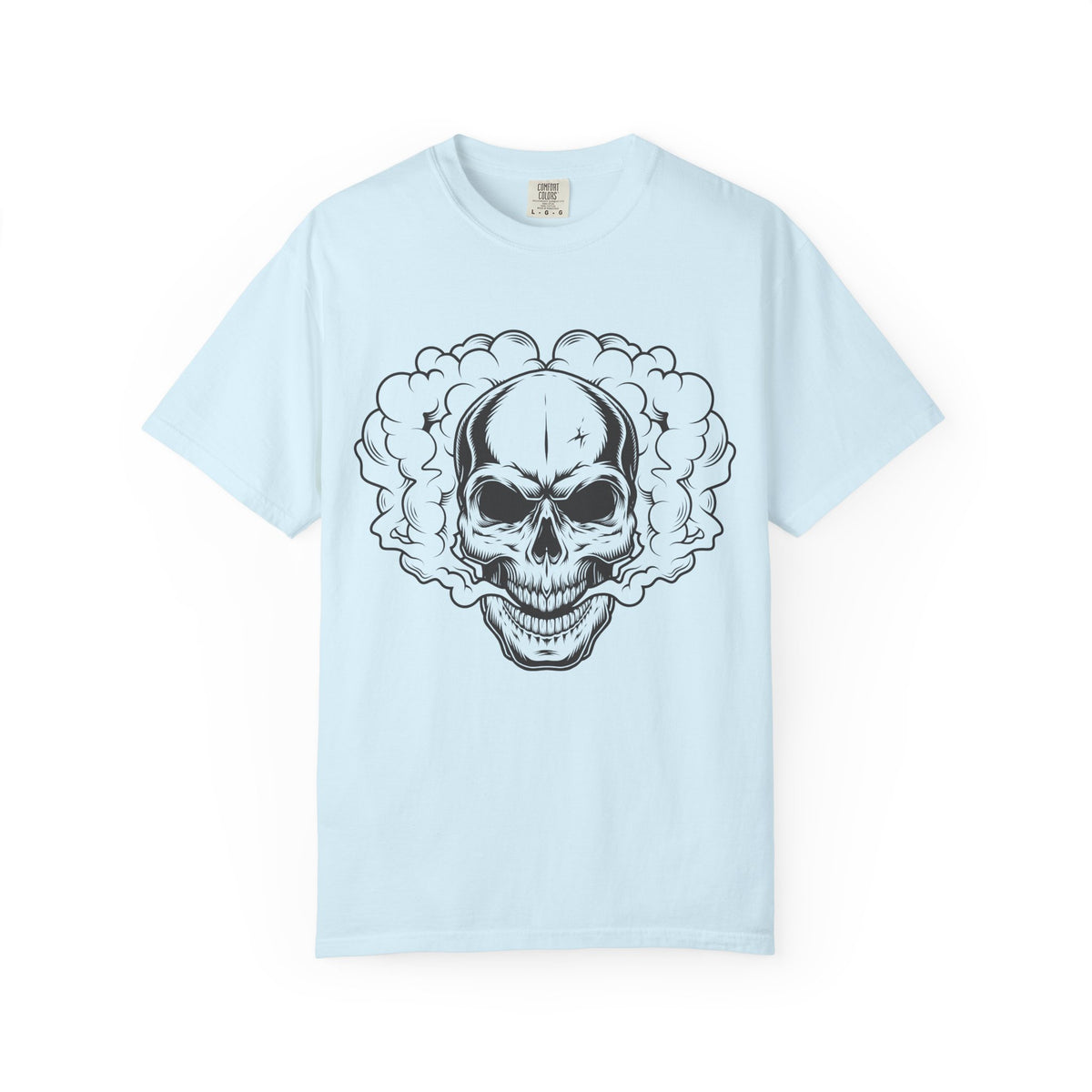Camiseta unisex de algodón con calavera 
