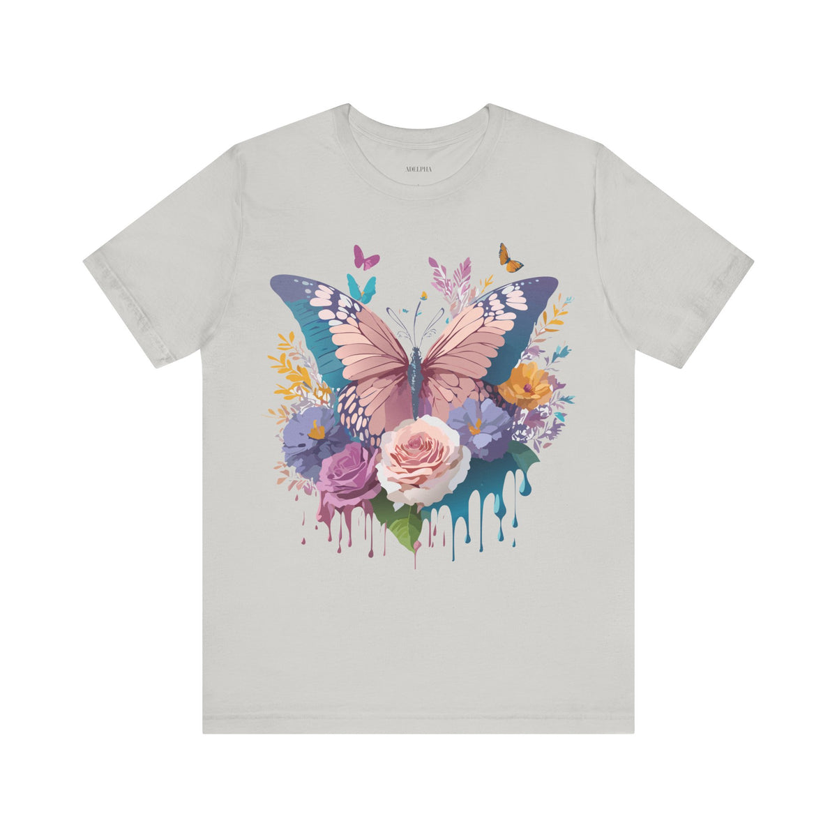 Butterfly Graphic Unisex Cotton Bella+Canvas Tee with Art Design n02