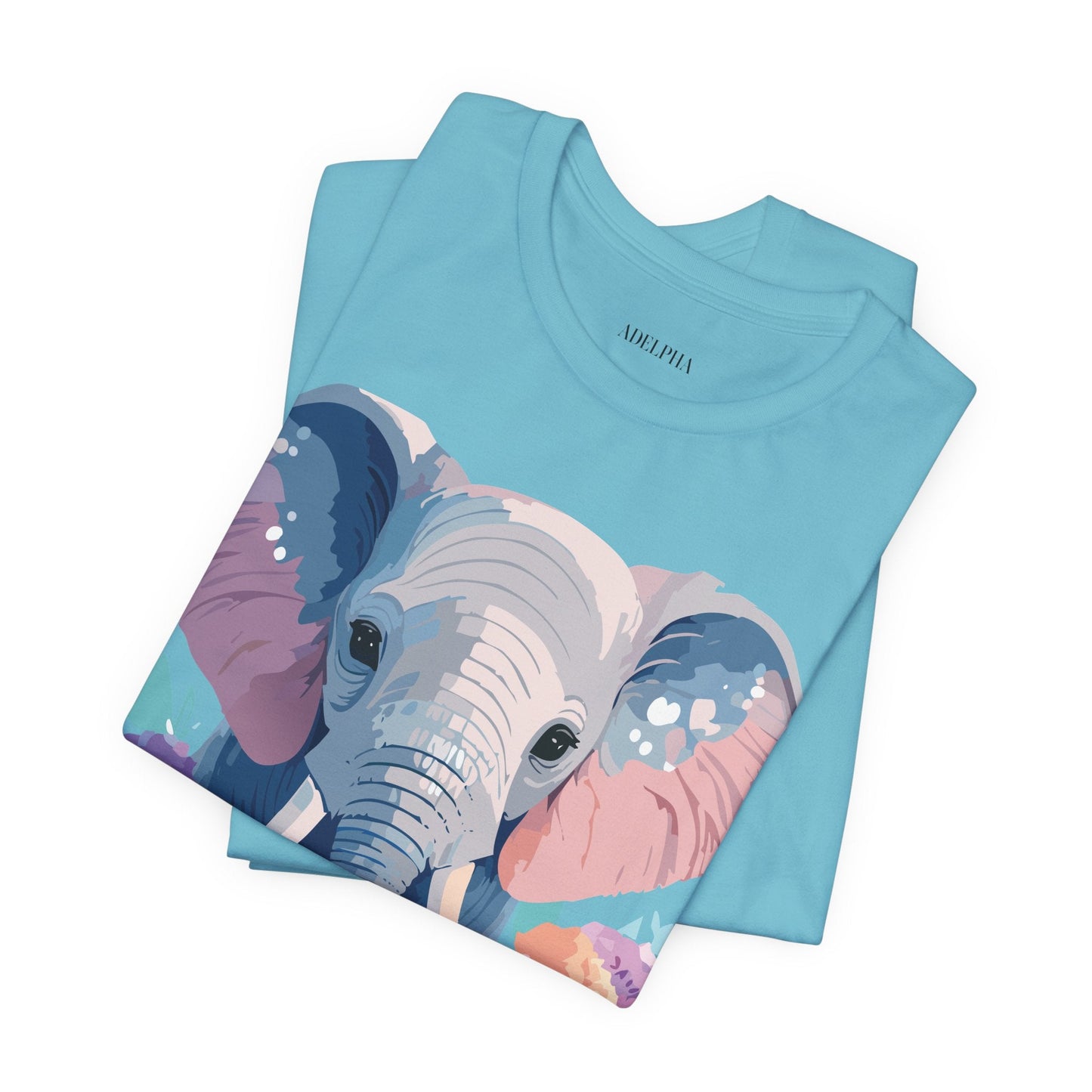 Elephant Graphic T Shirt Unisex Vintage Art Design Tee by Adelpha Short Sleeve Premium