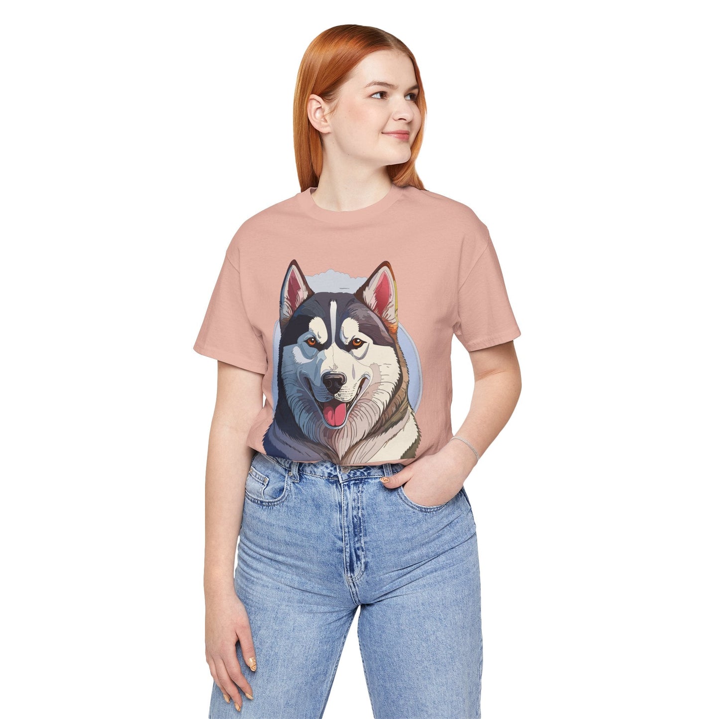 Unisex Animal Shirt Art Design Tee With Wild Animals Graphic Print Short Sleeve Style