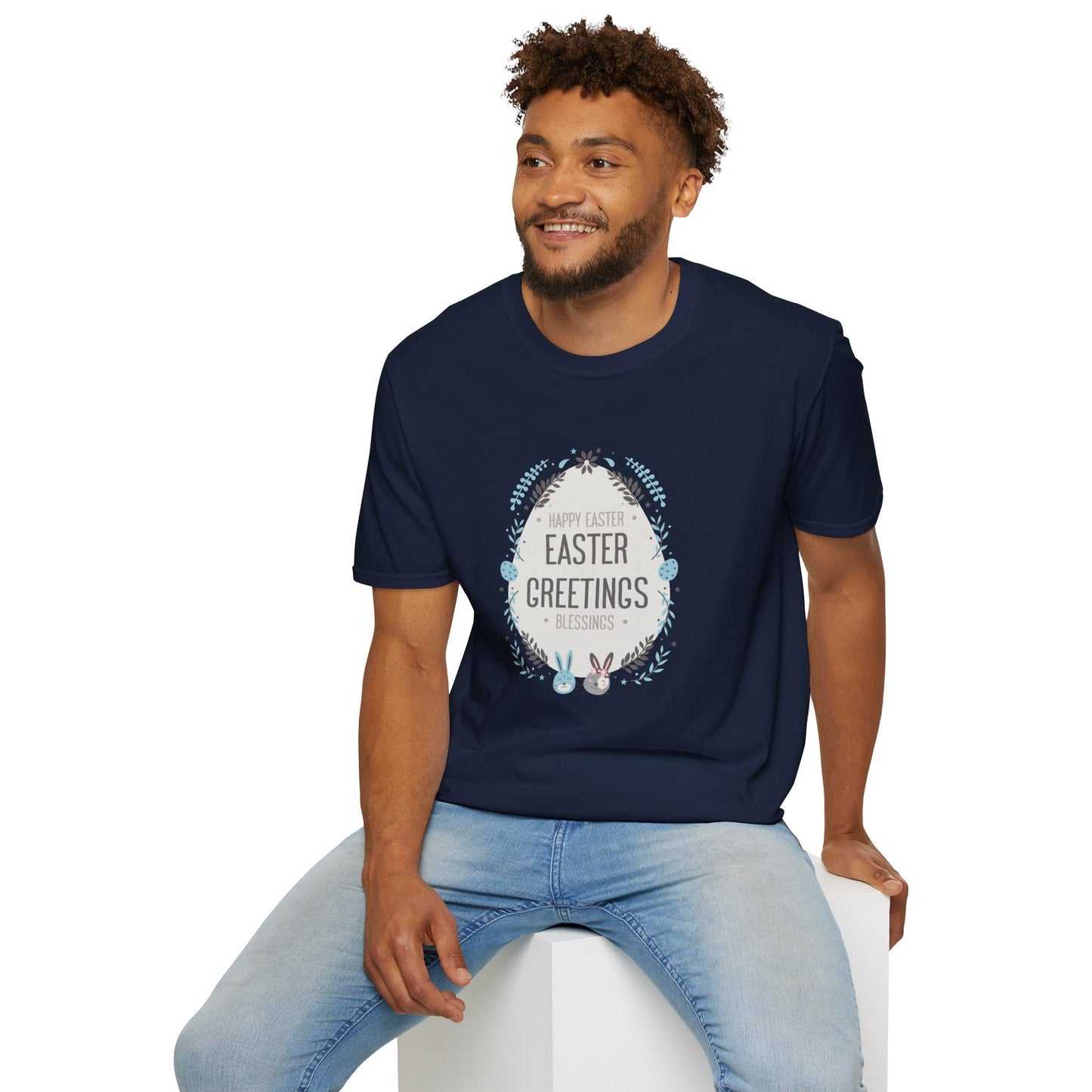 Gildan Easter Unisex Softstyle 64000 T Shirt With Easter Print Design Short Sleeve Tee Edition