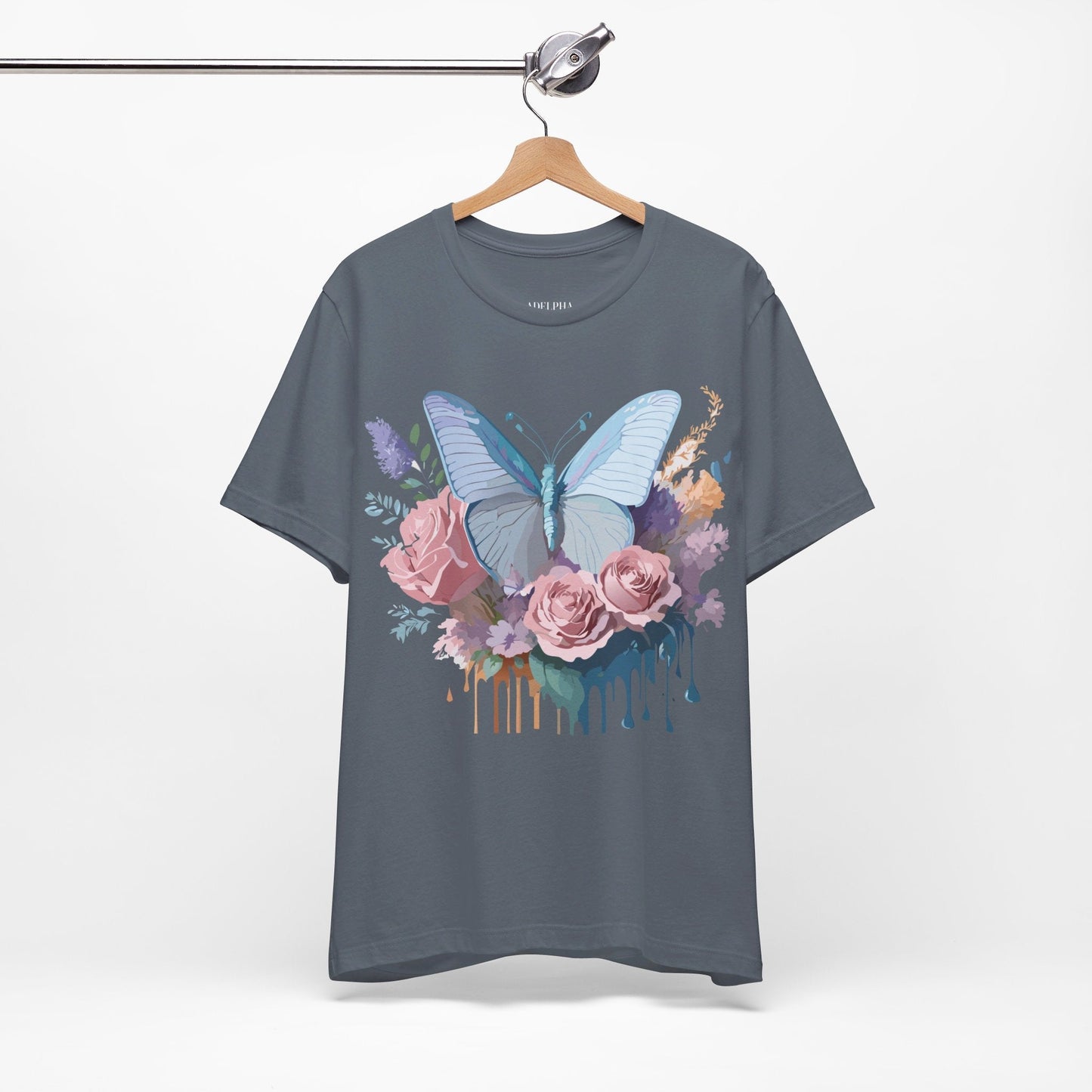 Butterfly Graphic Tee Unisex Jersey Short Sleeve Adelpha Vintage Art Design