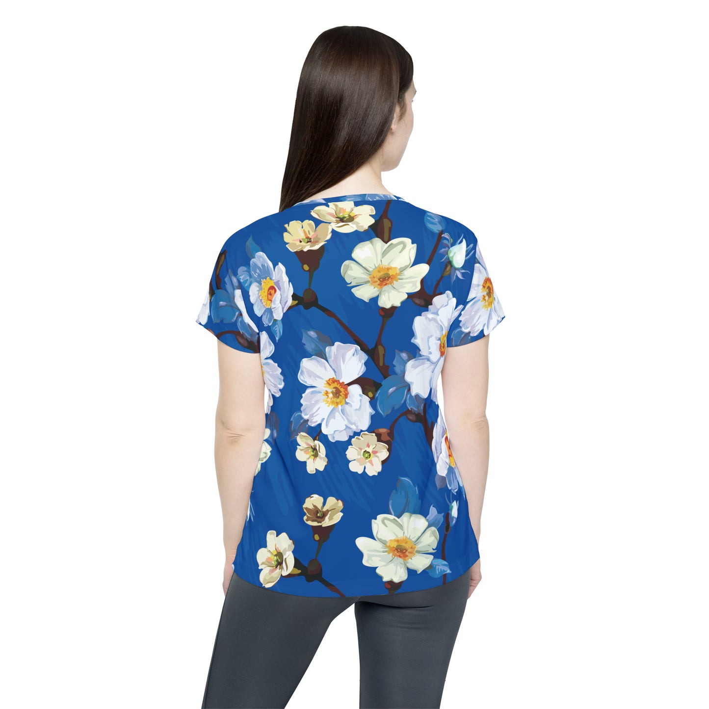 Poly Jersey Tee Shirt with floral prints