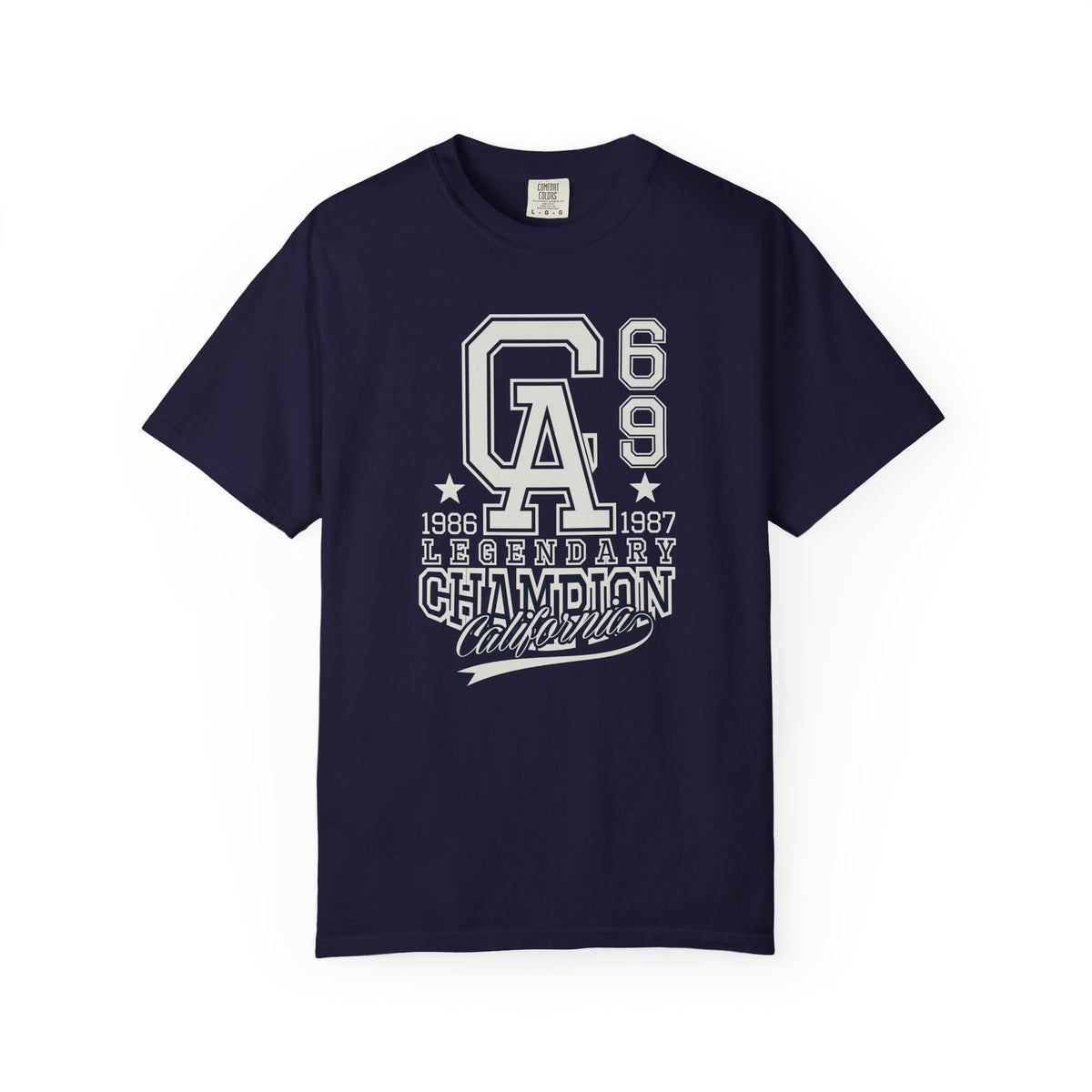 69 Champion California College Unisex Comfort Colors Garment-Dyed Heavyweight 100 Cotton Art Design T-Shirt w18