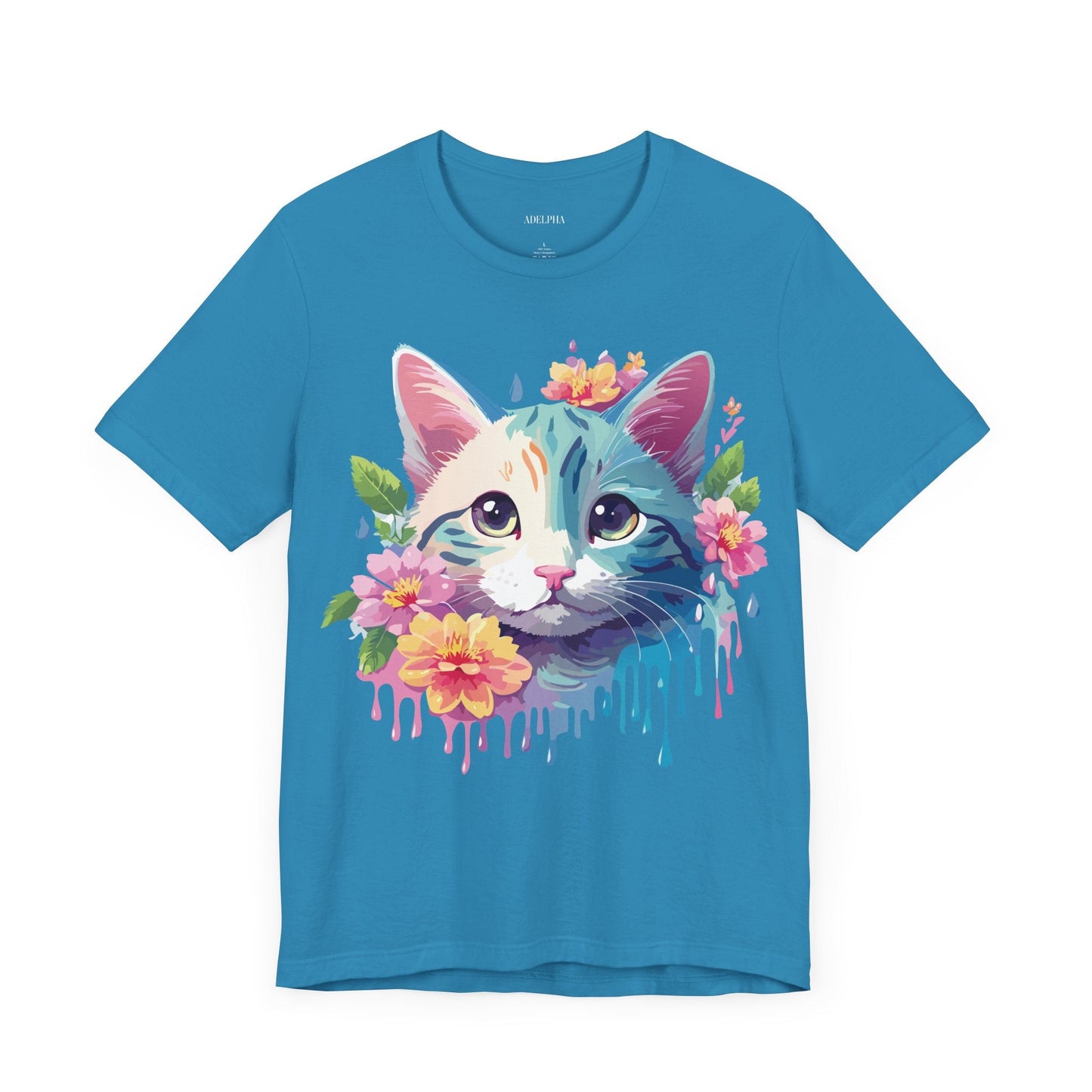 Cat Graphic Tee Unisex Shirt Adelpha Vintage Inspired Short Sleeve