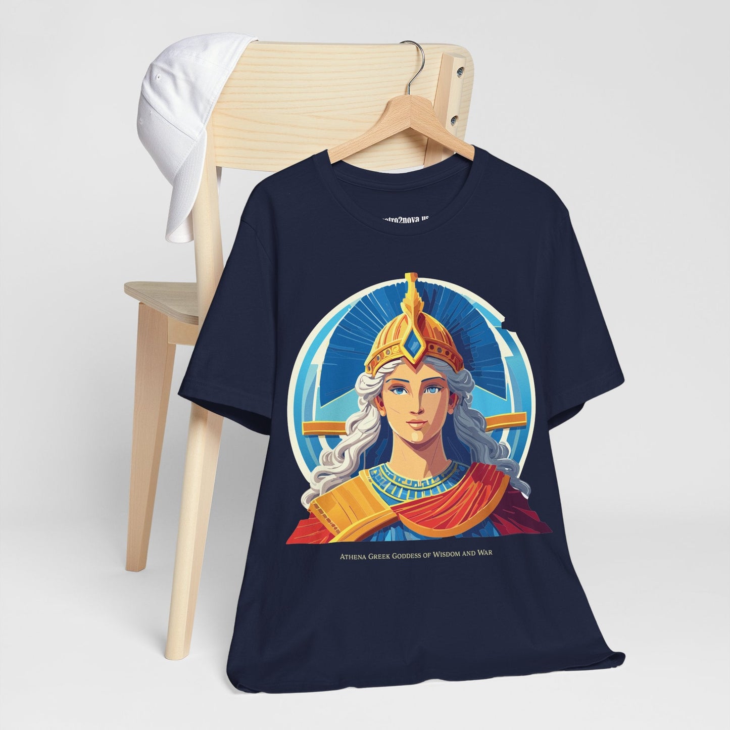 Athena Goddess Graphic Cotton T Shirt Unisex Tee by Retro2Nova Original Art Vintage Inspired