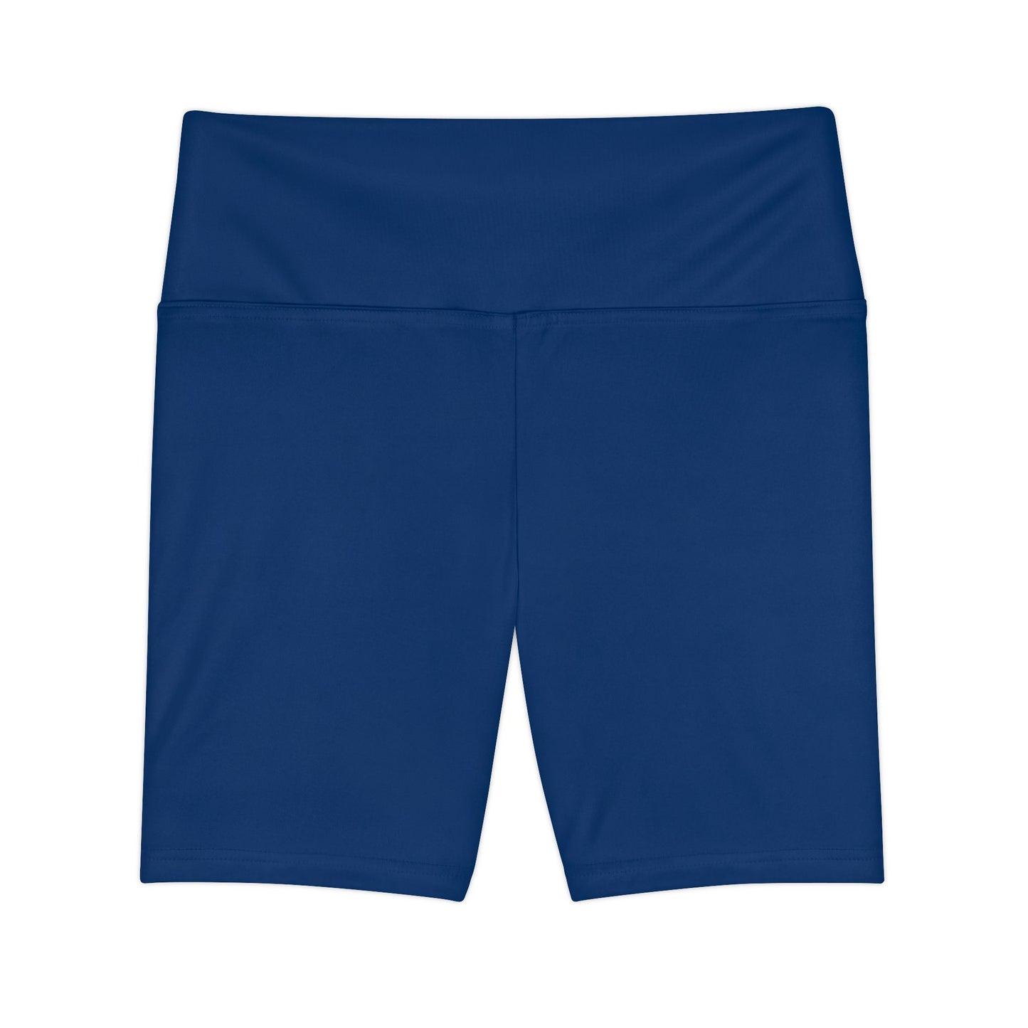 Regal Navy Women's Workout Shorts — Solid High-Waist Biker Shorts for Exercise & Everyday Wear