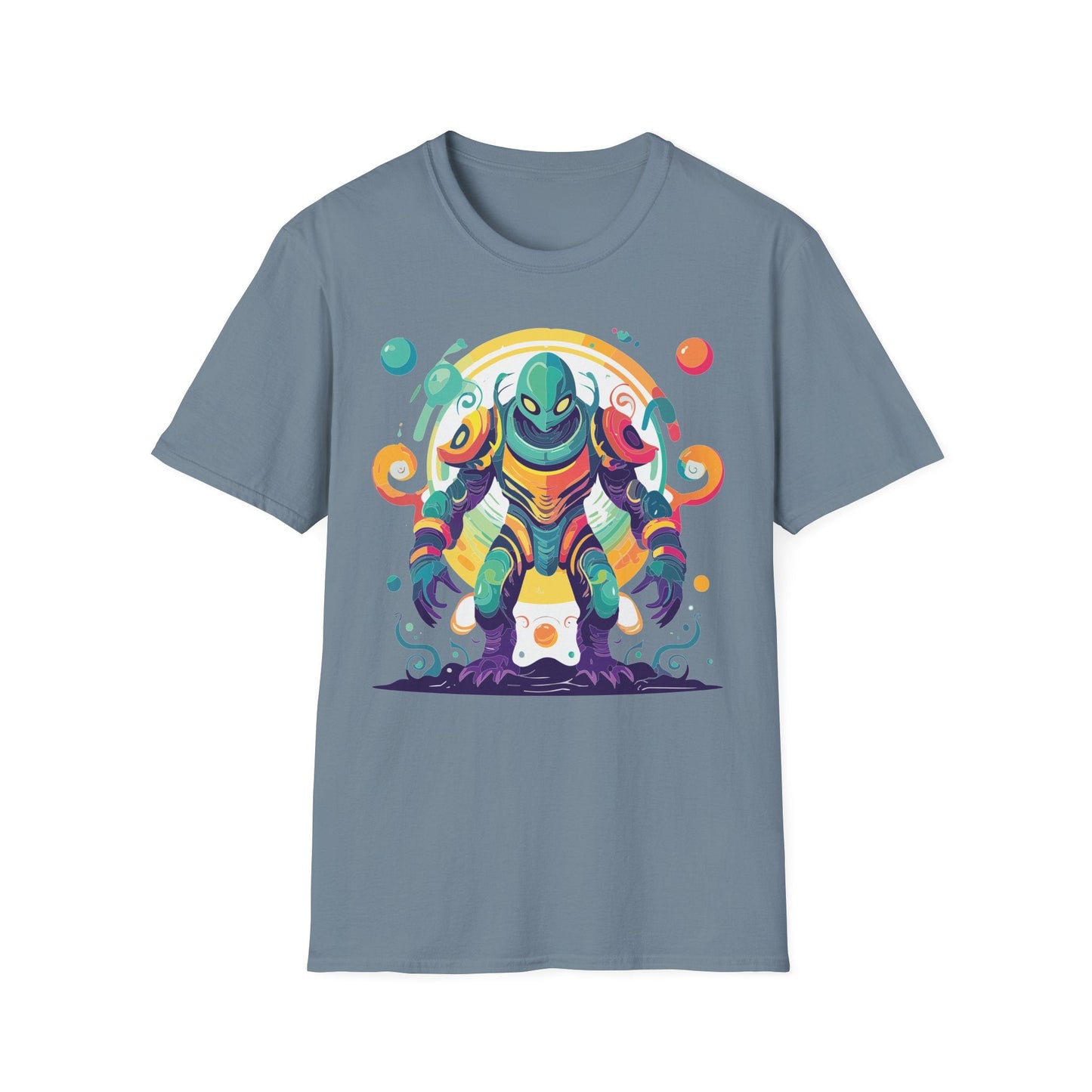 Cosmos Alien T Shirt Unisex Softstyle 64000 with Art Design Durable Comfort Artwork Tee