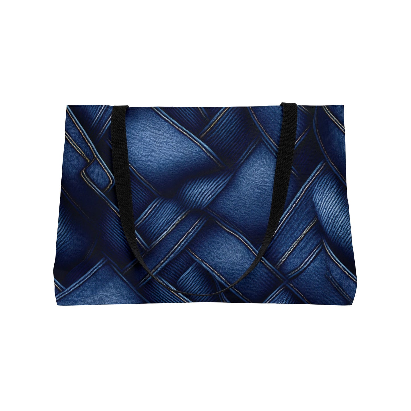 Denim Print Weekender Bag High-Quality 100% Spun Polyester 24x13 Canvas Bag 6