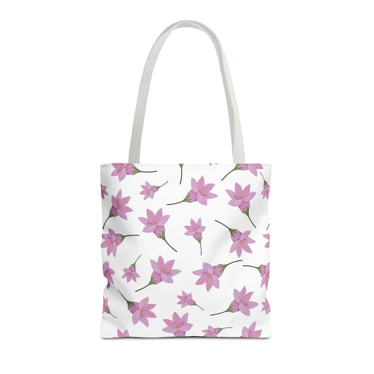 Canvastasche mit floralen Prints 